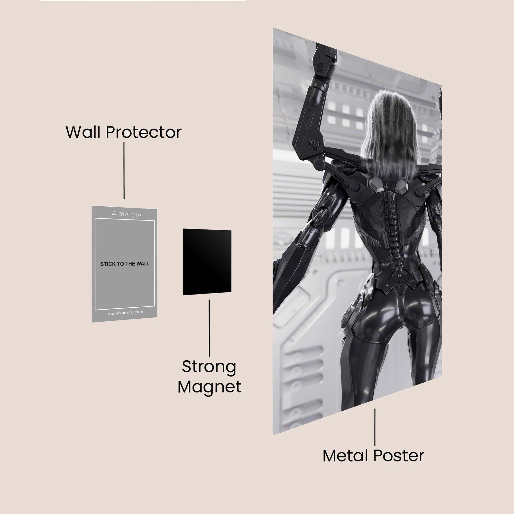 Cyborg Ascension Safe Wall Magnetic / M