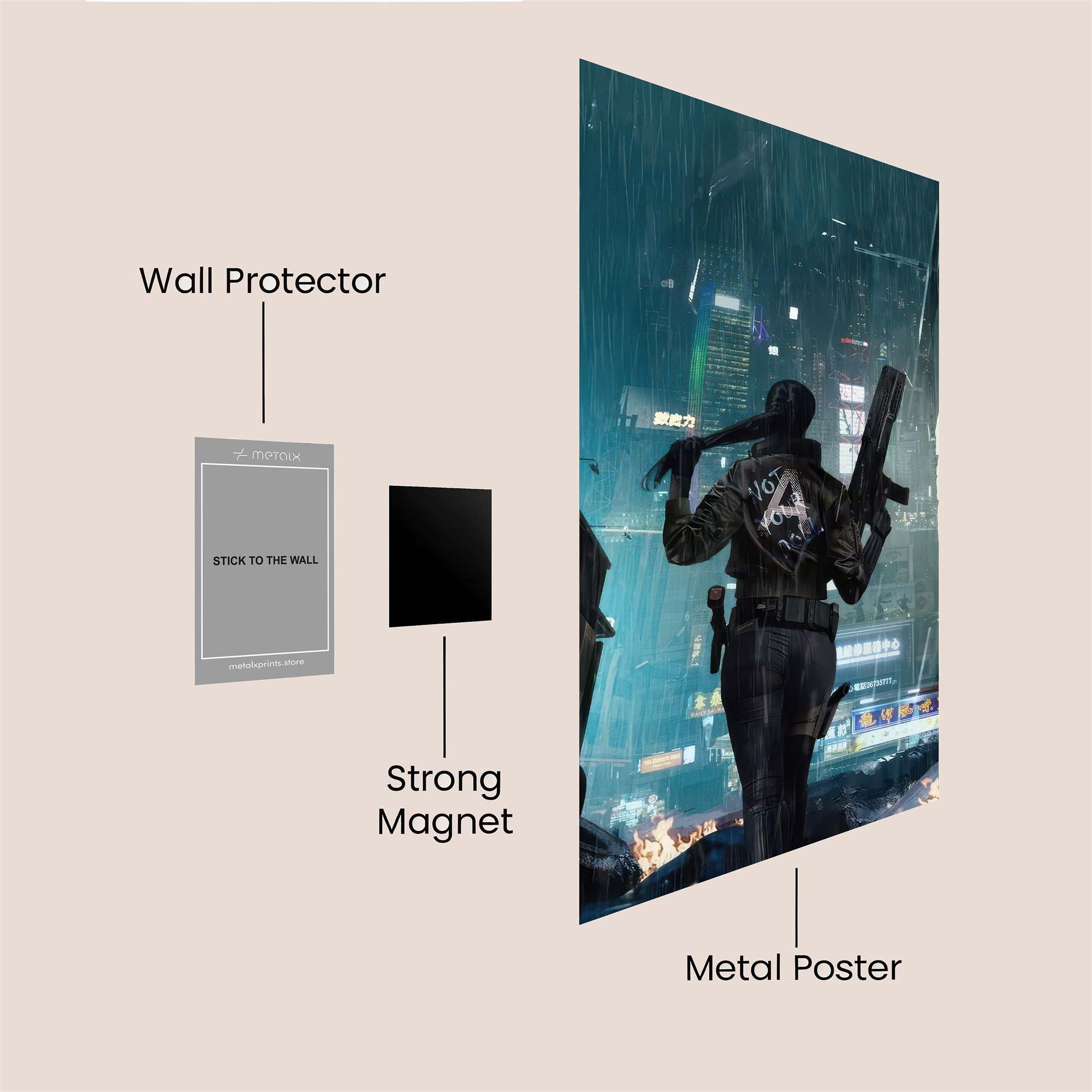 Vigilante Downpour Safe Wall Magnetic / M