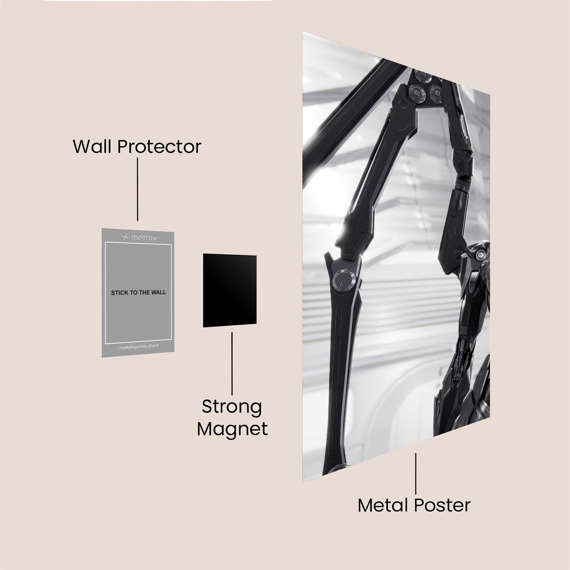 Cyborg Elegance Safe Wall Magnetic / M