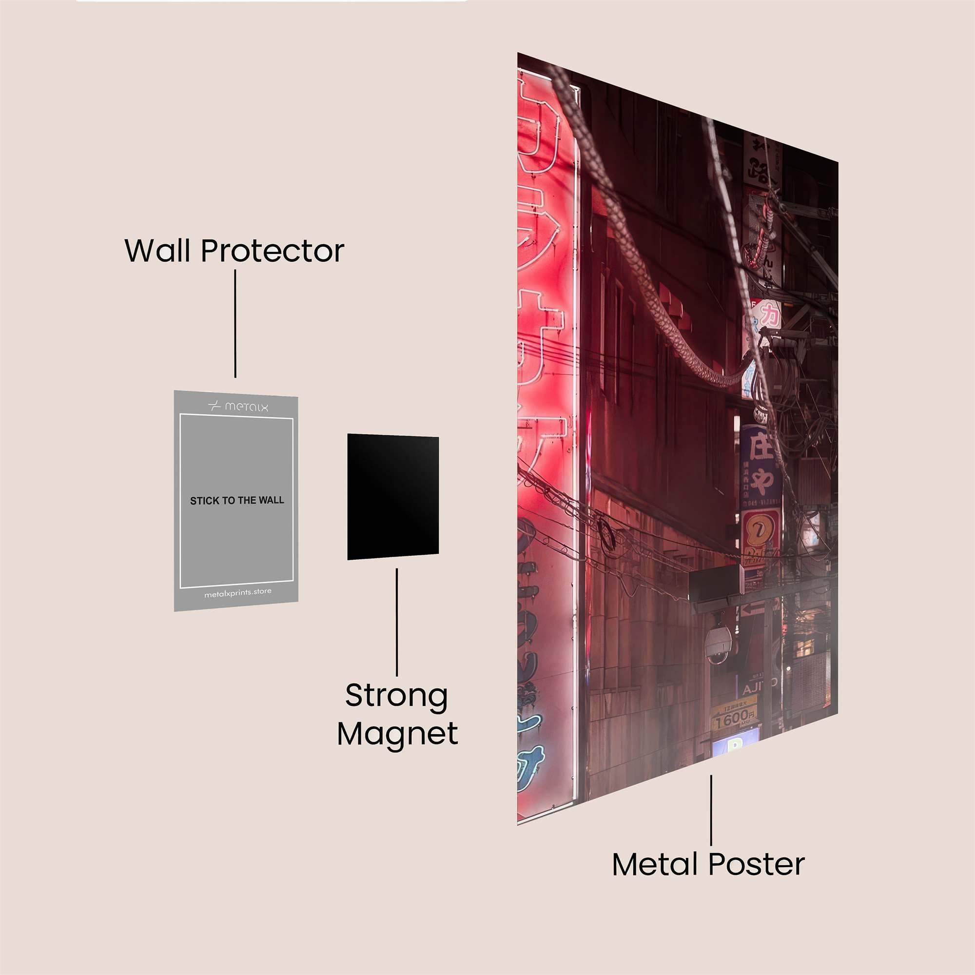 Neon Hush Safe Wall Magnetic / M