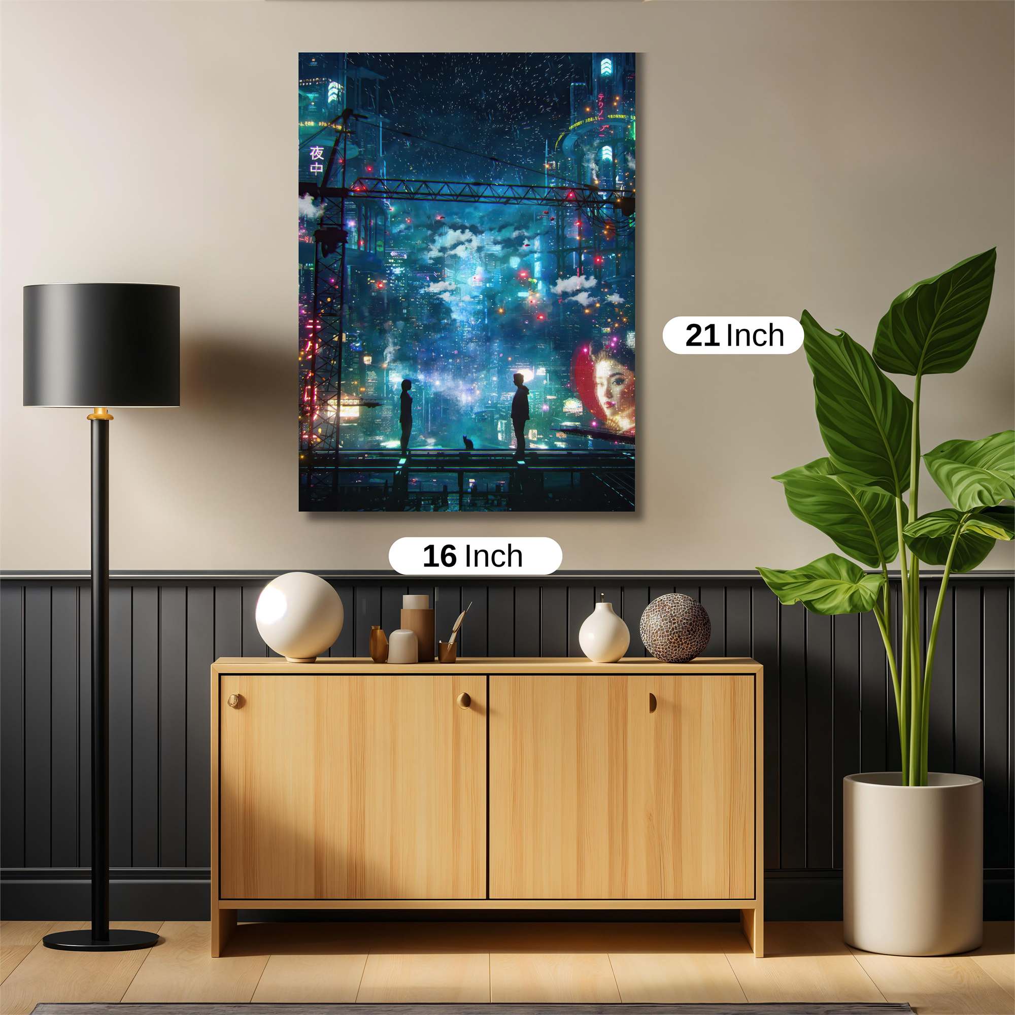 Neon Dreamscape Safe Wall Magnetic / M