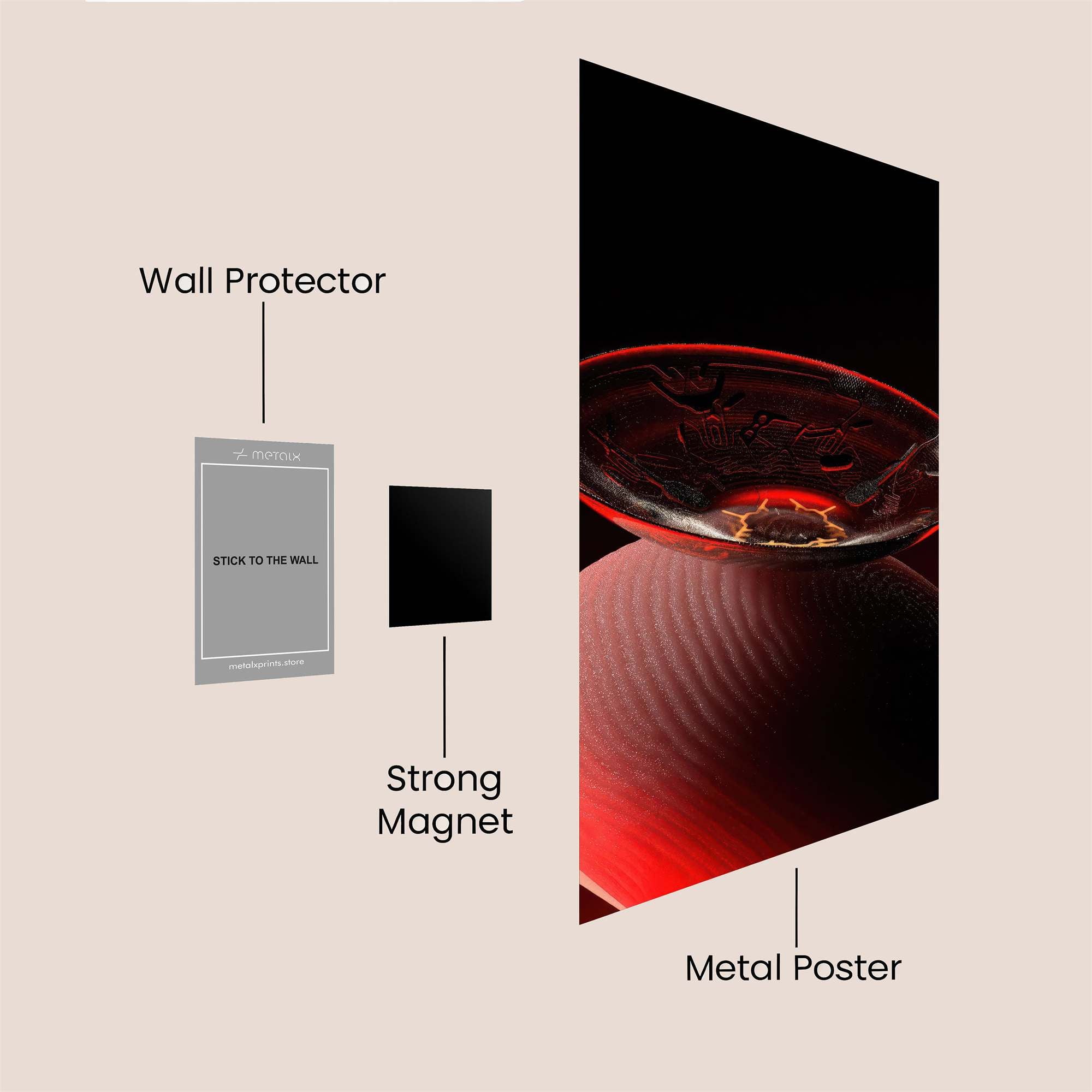 Lens Luminescence Safe Wall Magnetic / M