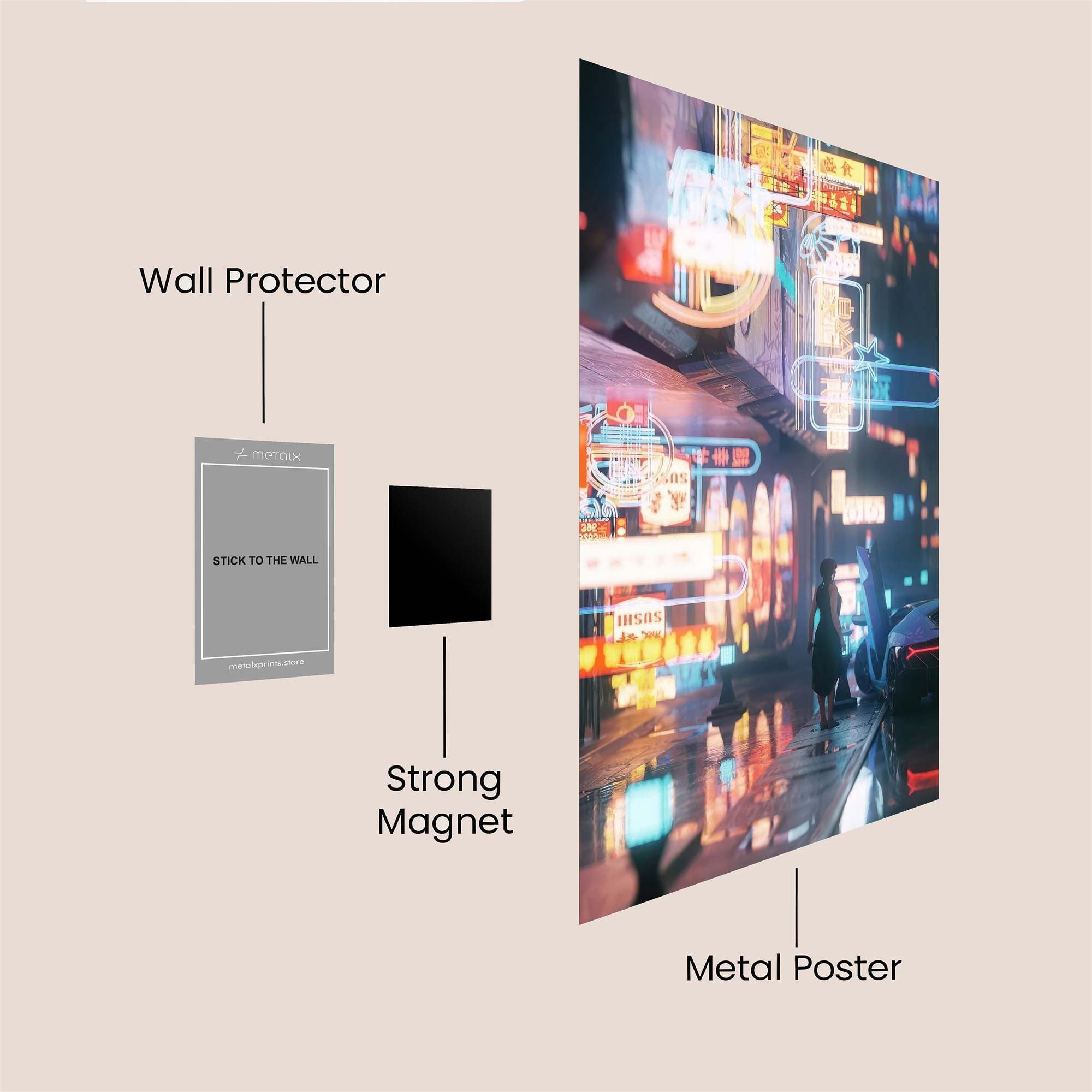 Neon Reverie Safe Wall Magnetic / M