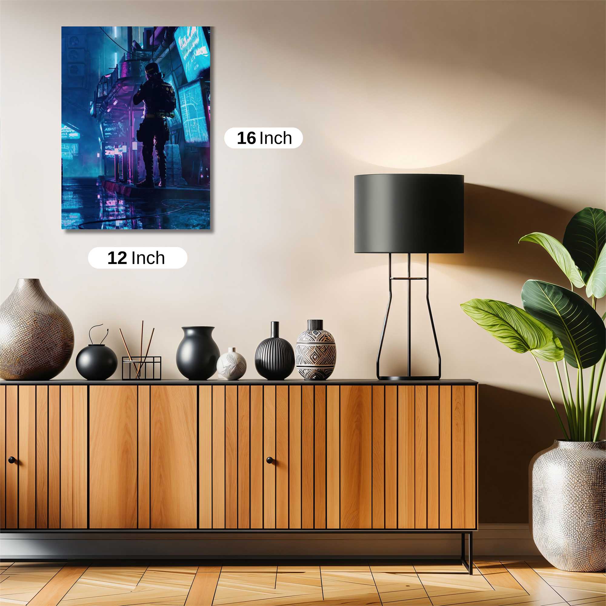 Neon Vigilance Safe Wall Magnetic / M