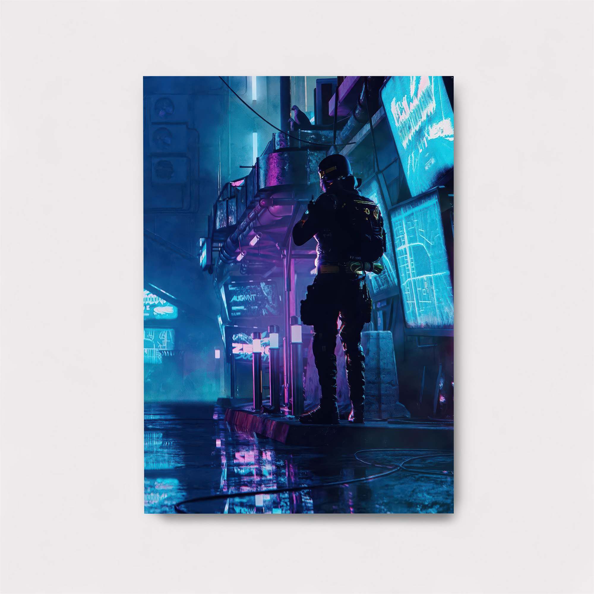 Neon Vigilance Safe Wall Magnetic / M