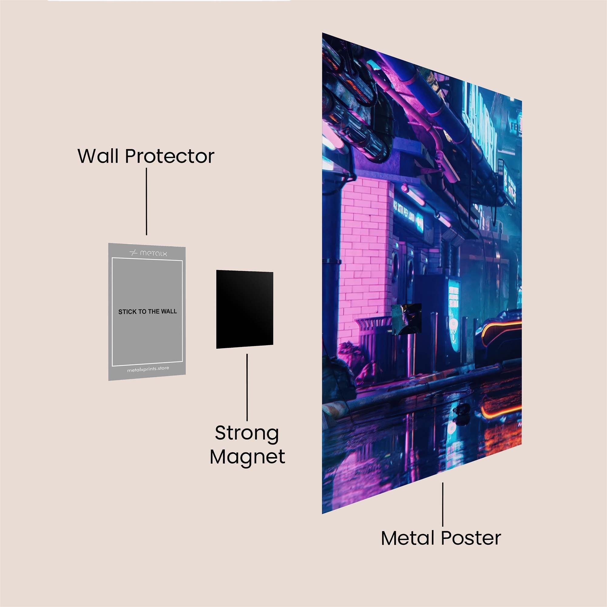 Neon Reverie Safe Wall Magnetic / M
