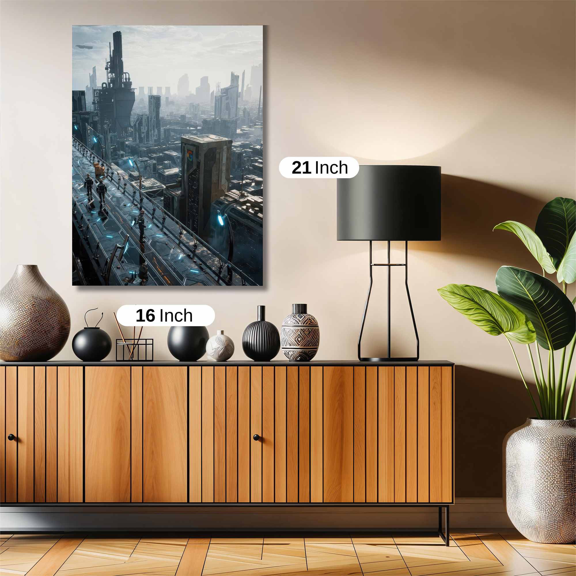 Futuristic Visionscape Safe Wall Magnetic / M