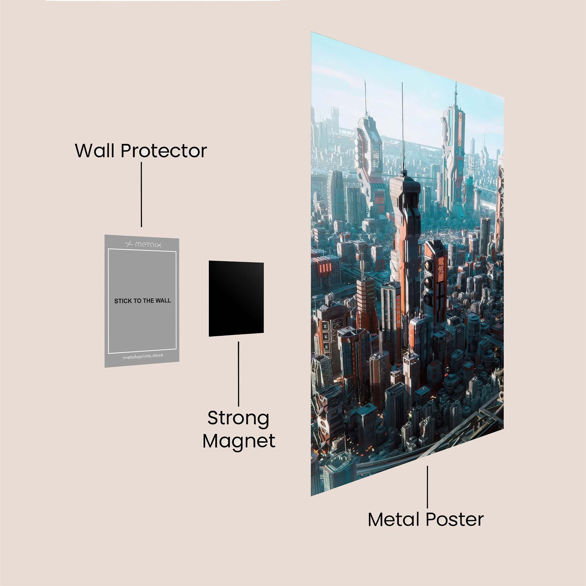 Futuristic Hub Safe Wall Magnetic / M