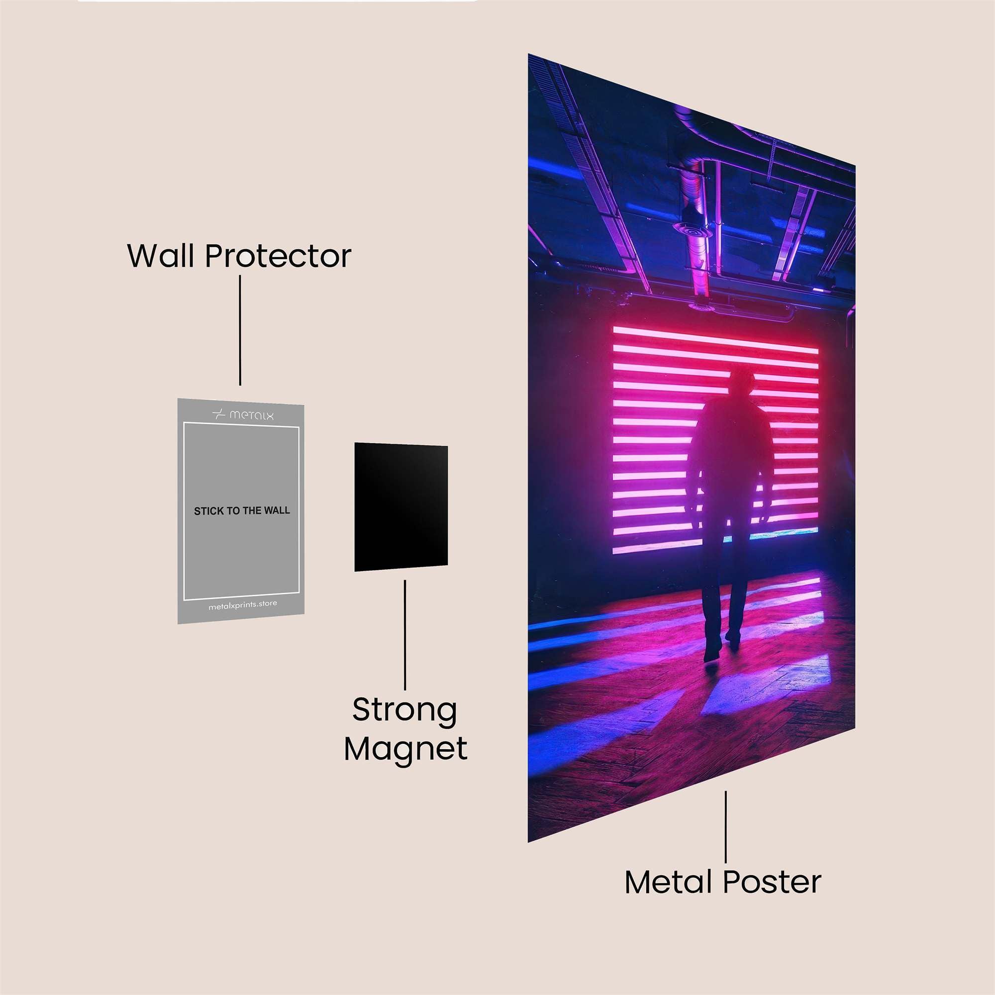 Neon Enigma Safe Wall Magnetic / M
