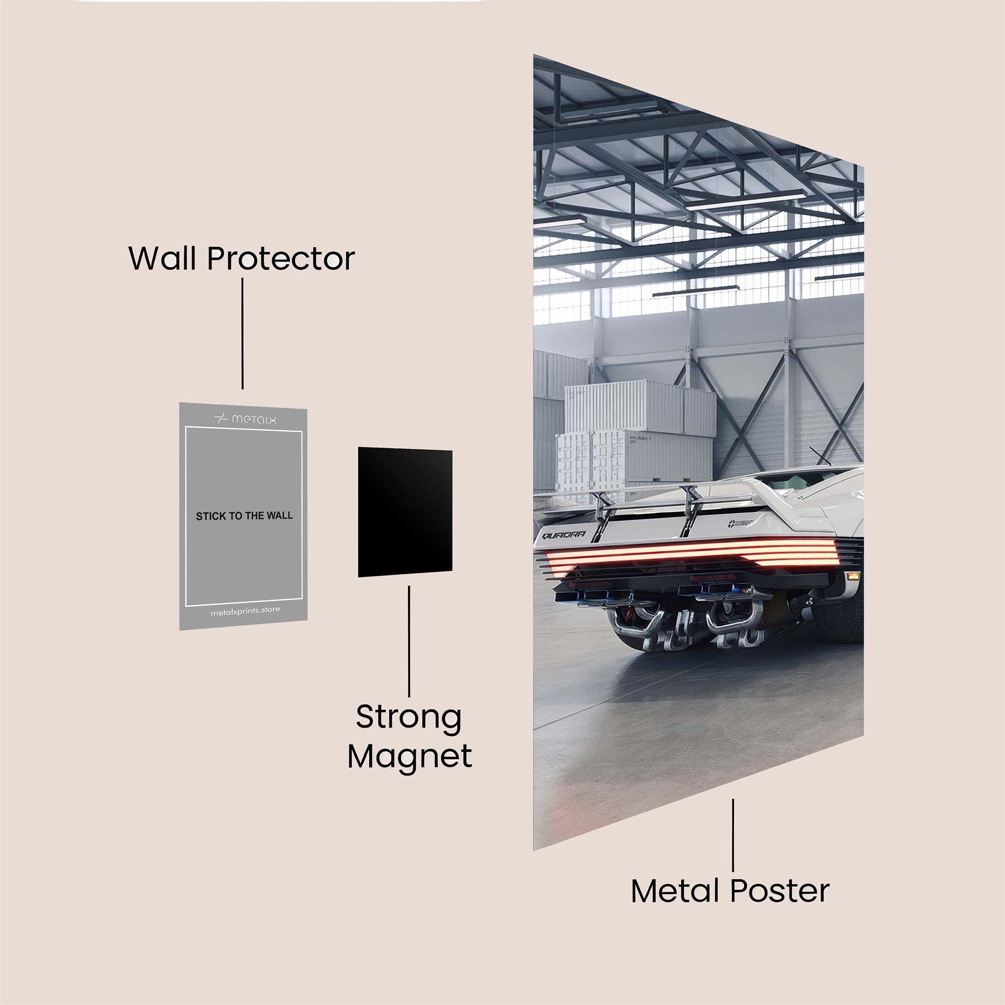 Futuristic Velocity Safe Wall Magnetic / M