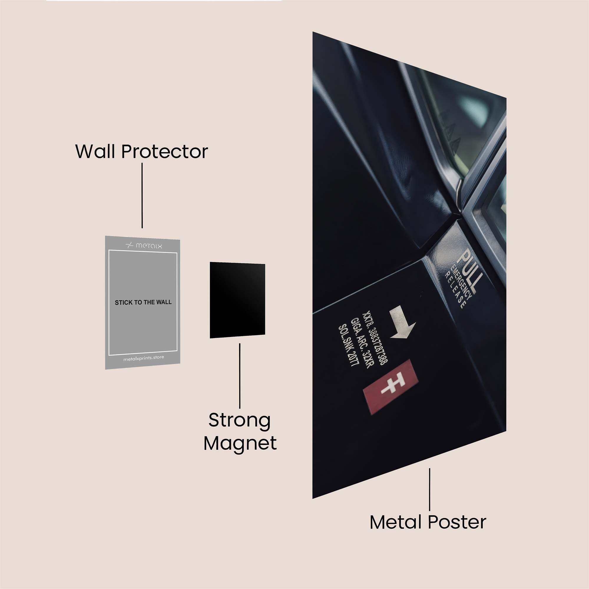 Reflective Release Safe Wall Magnetic / M