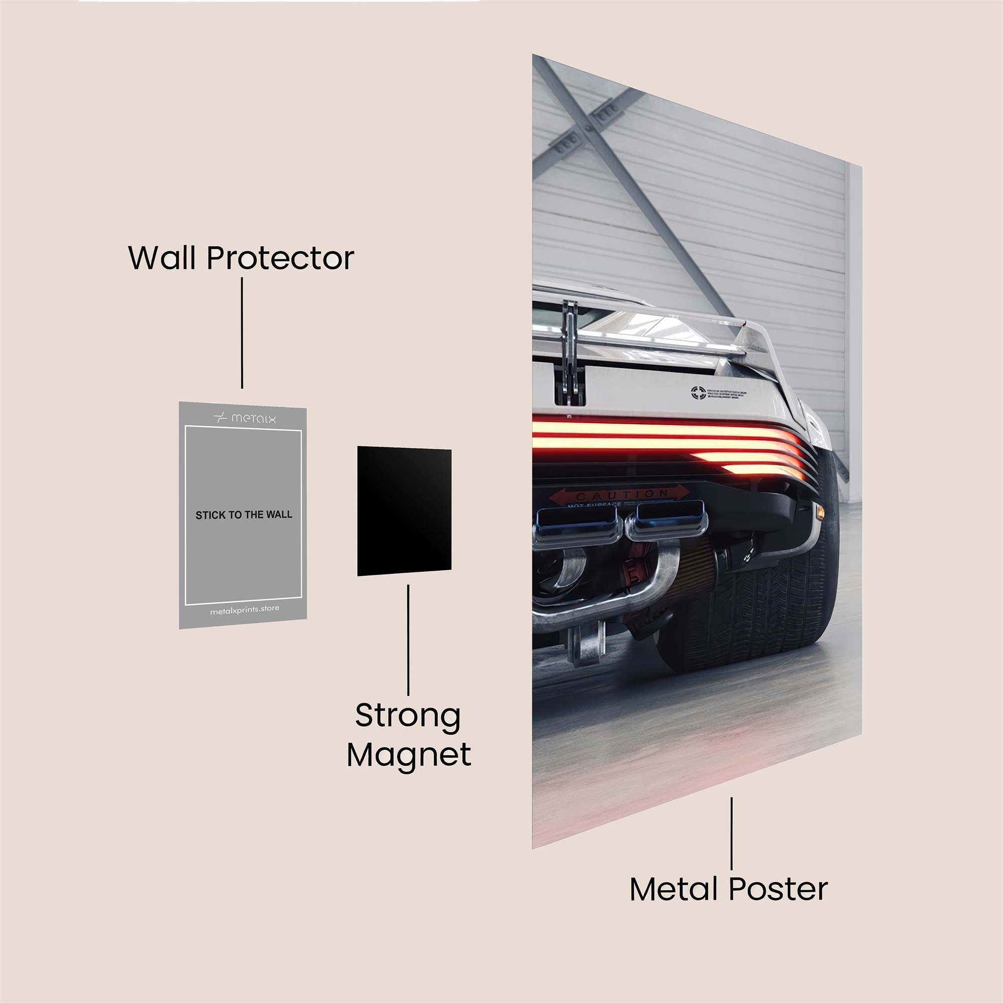 Futuristic Power Safe Wall Magnetic / M