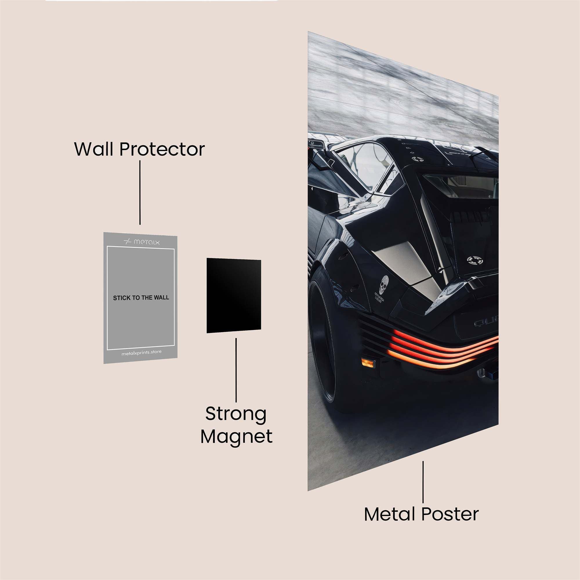 Retro Futurism Safe Wall Magnetic / M