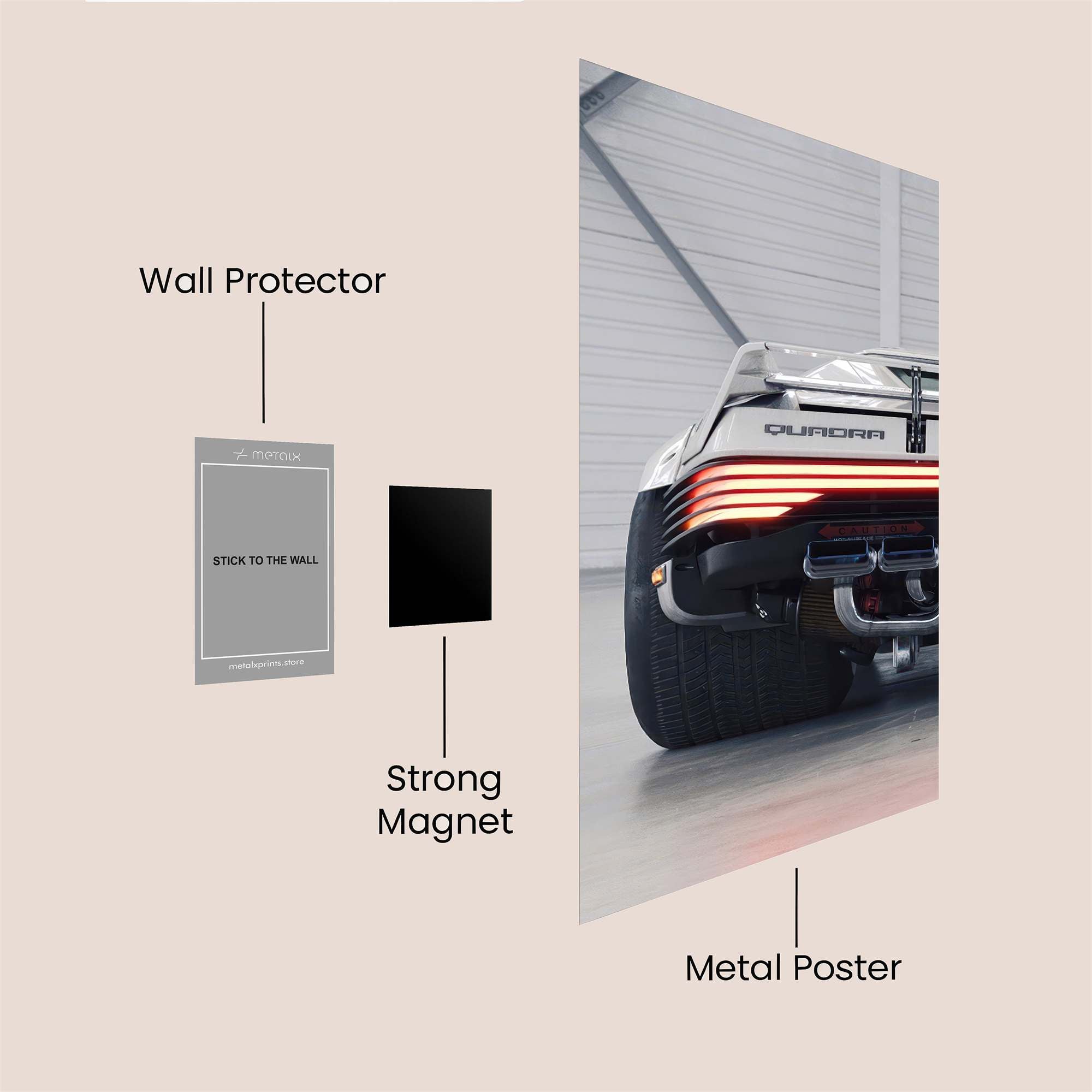 Retro Futurism Safe Wall Magnetic / M