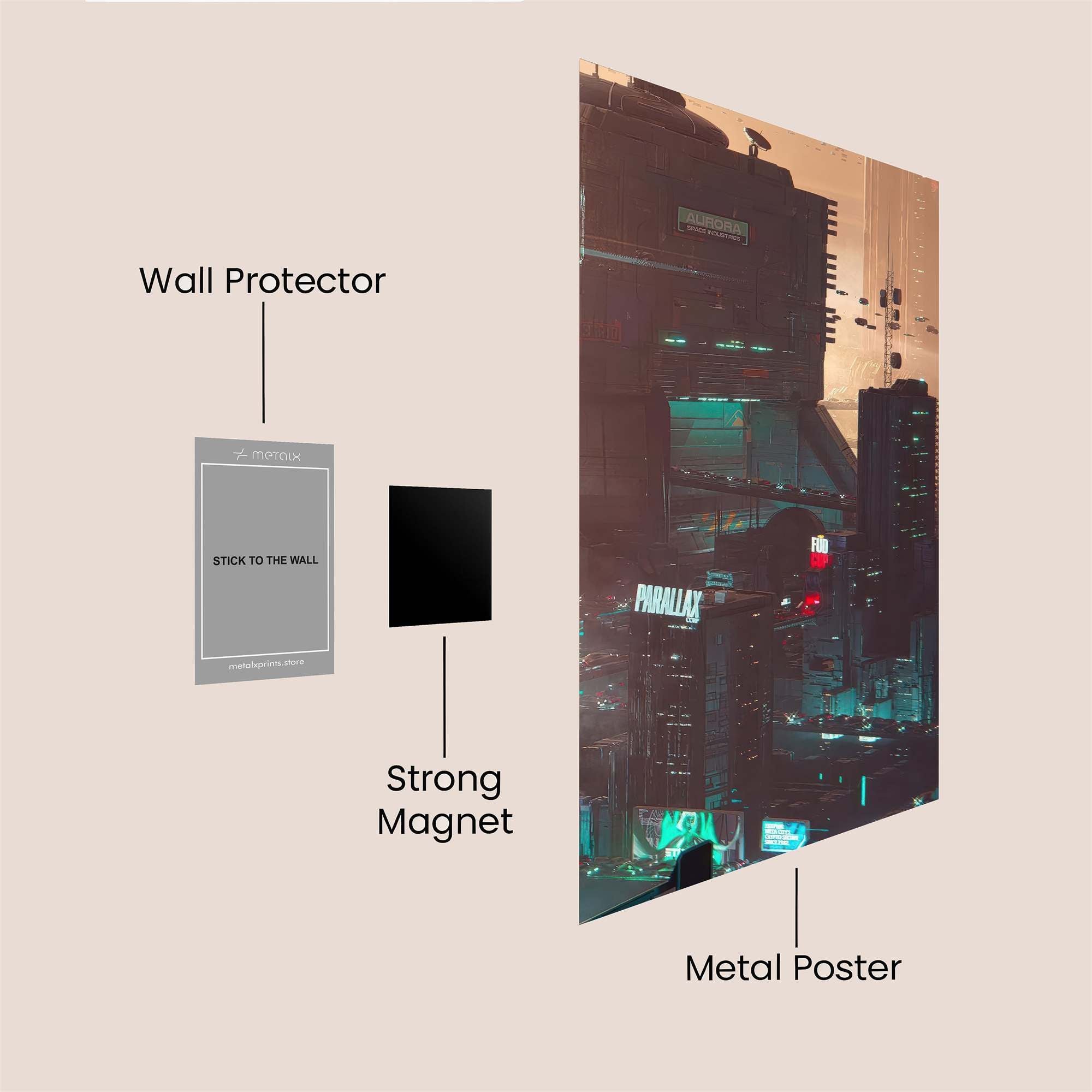 Parallax Dreamscape Safe Wall Magnetic / M