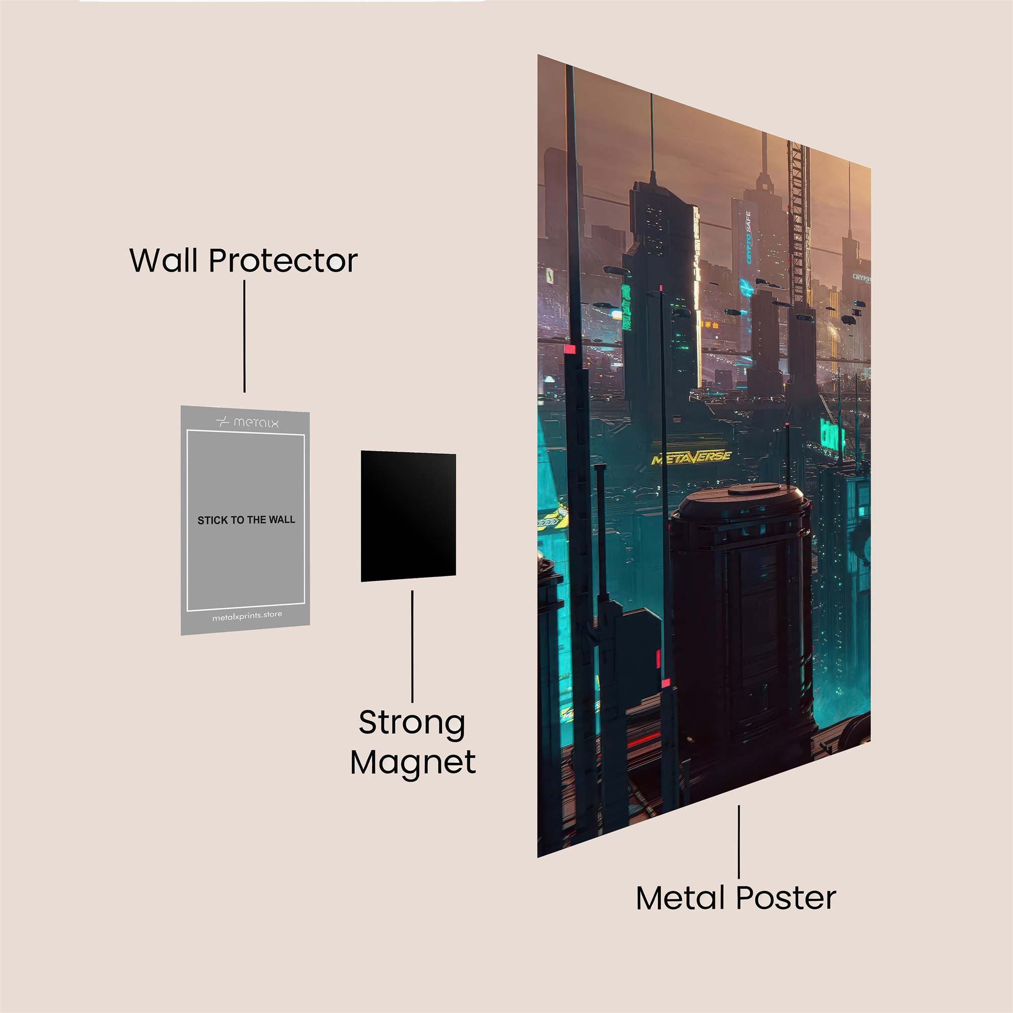 Neon Solitude Safe Wall Magnetic / M
