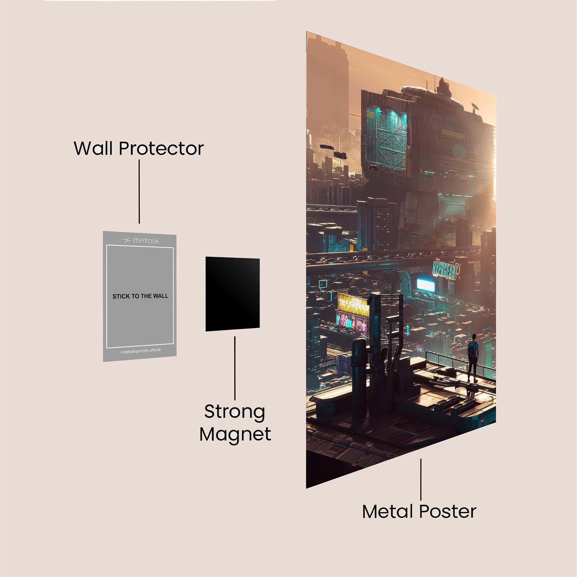 Urban Dystopia Safe Wall Magnetic / M