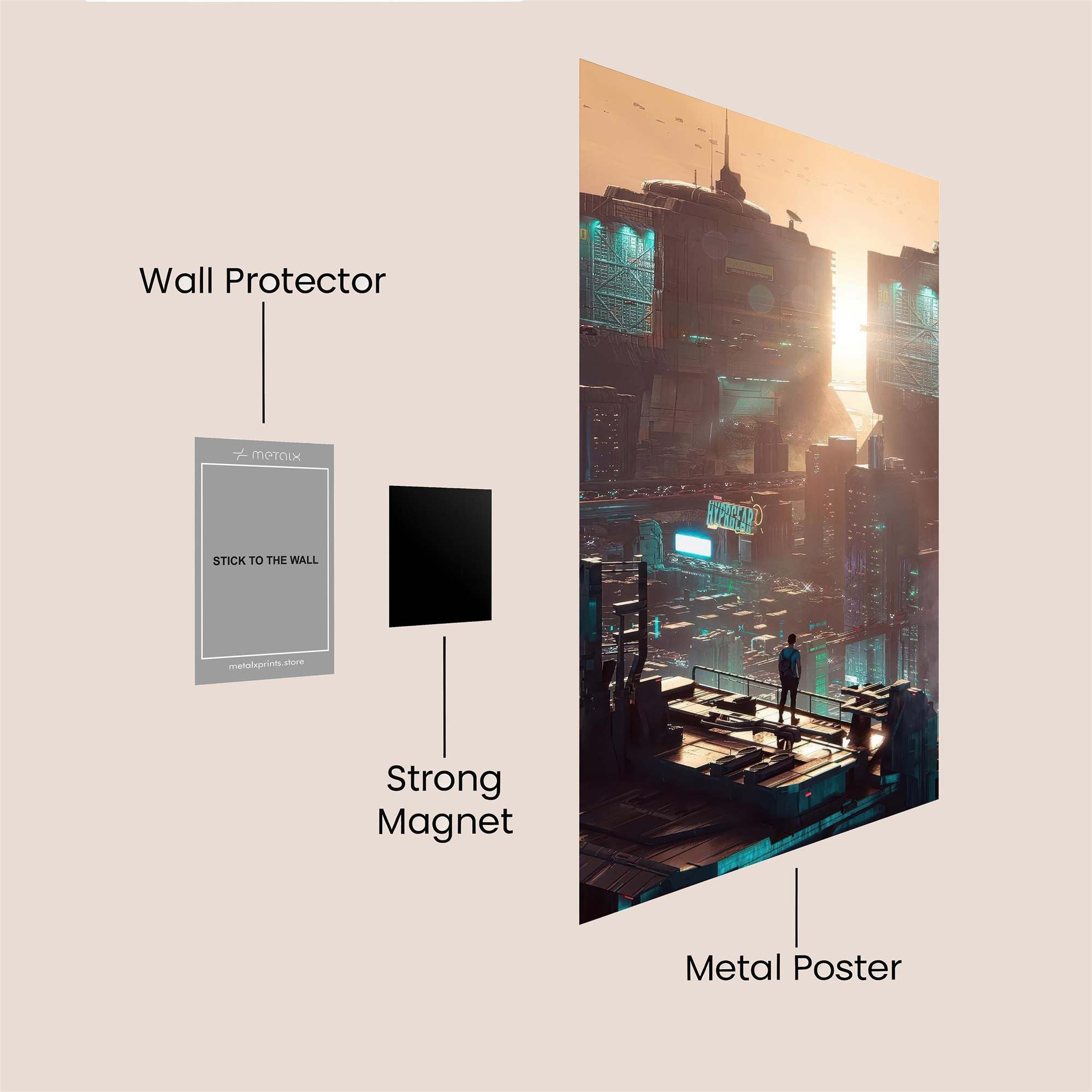 Neon Reverie Safe Wall Magnetic / M