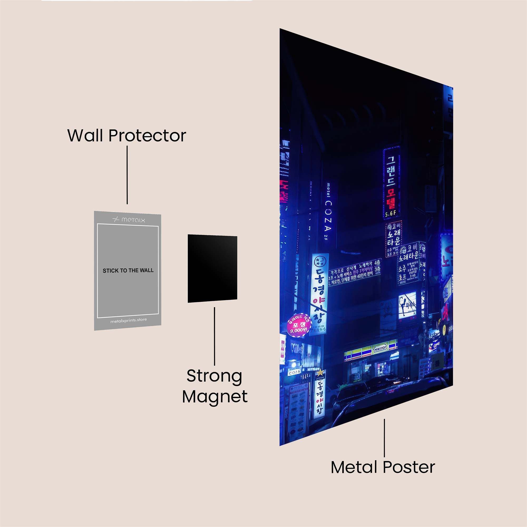 Neon Dreams Safe Wall Magnetic / M