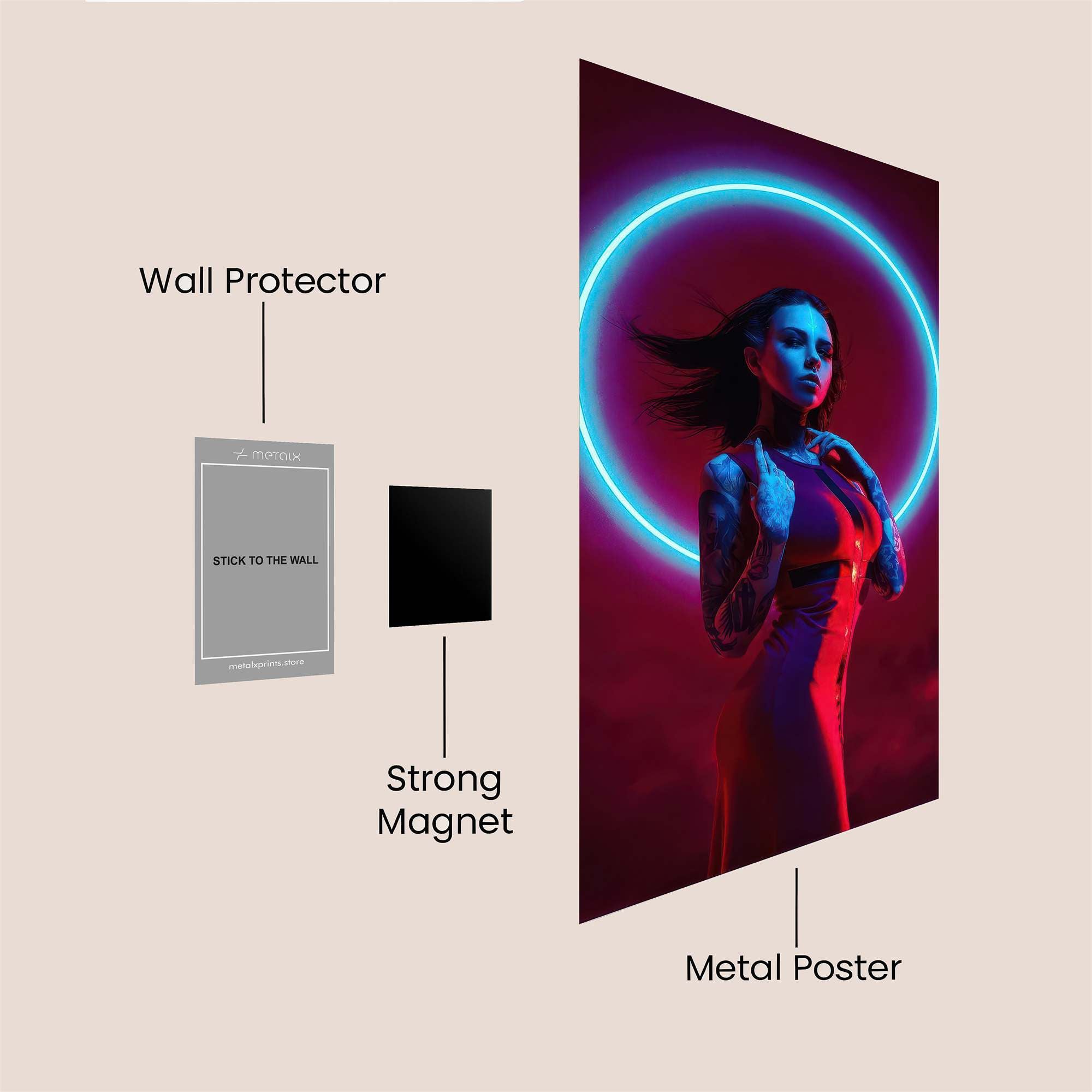 Neon Serenity Safe Wall Magnetic / M