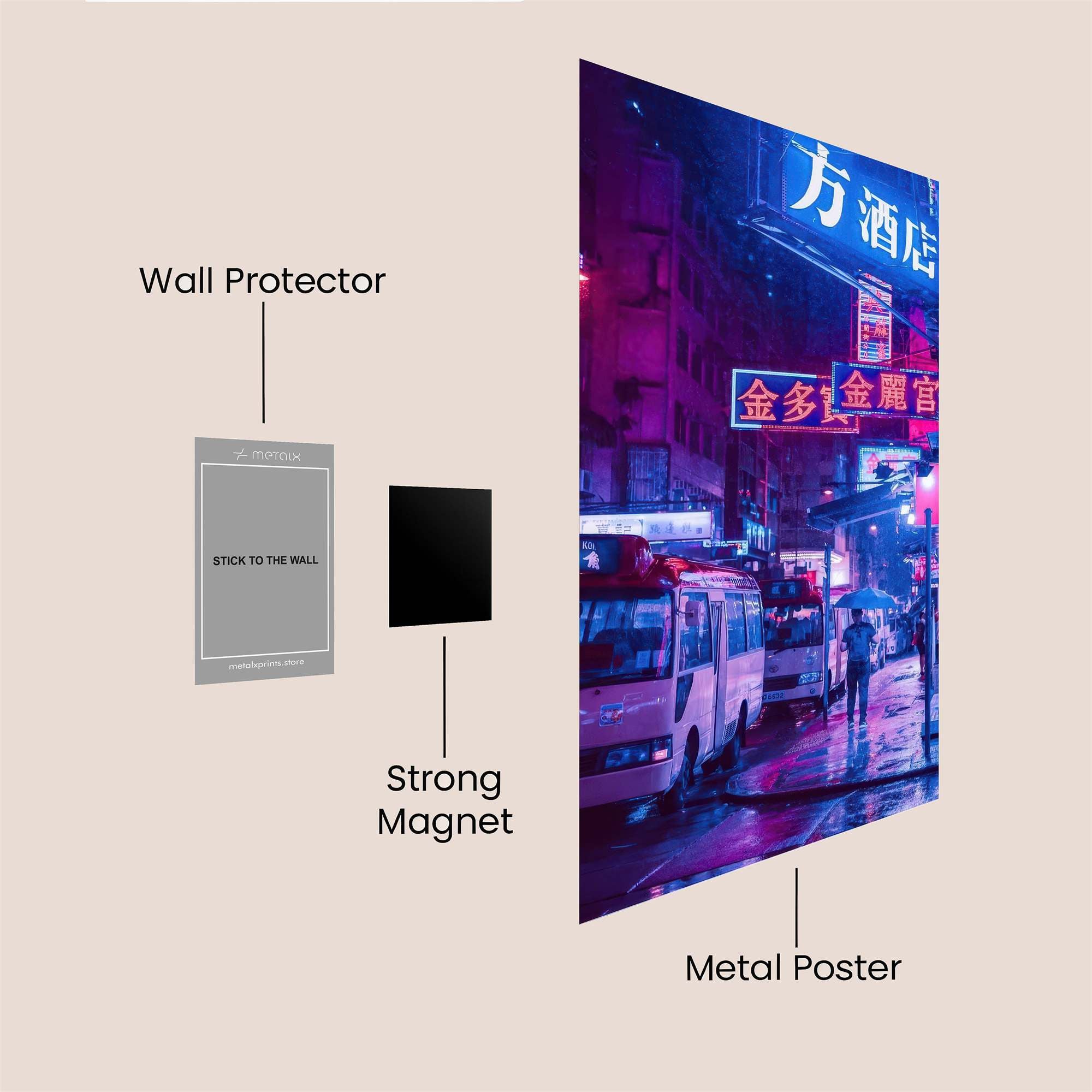 Neon Serenity Safe Wall Magnetic / M