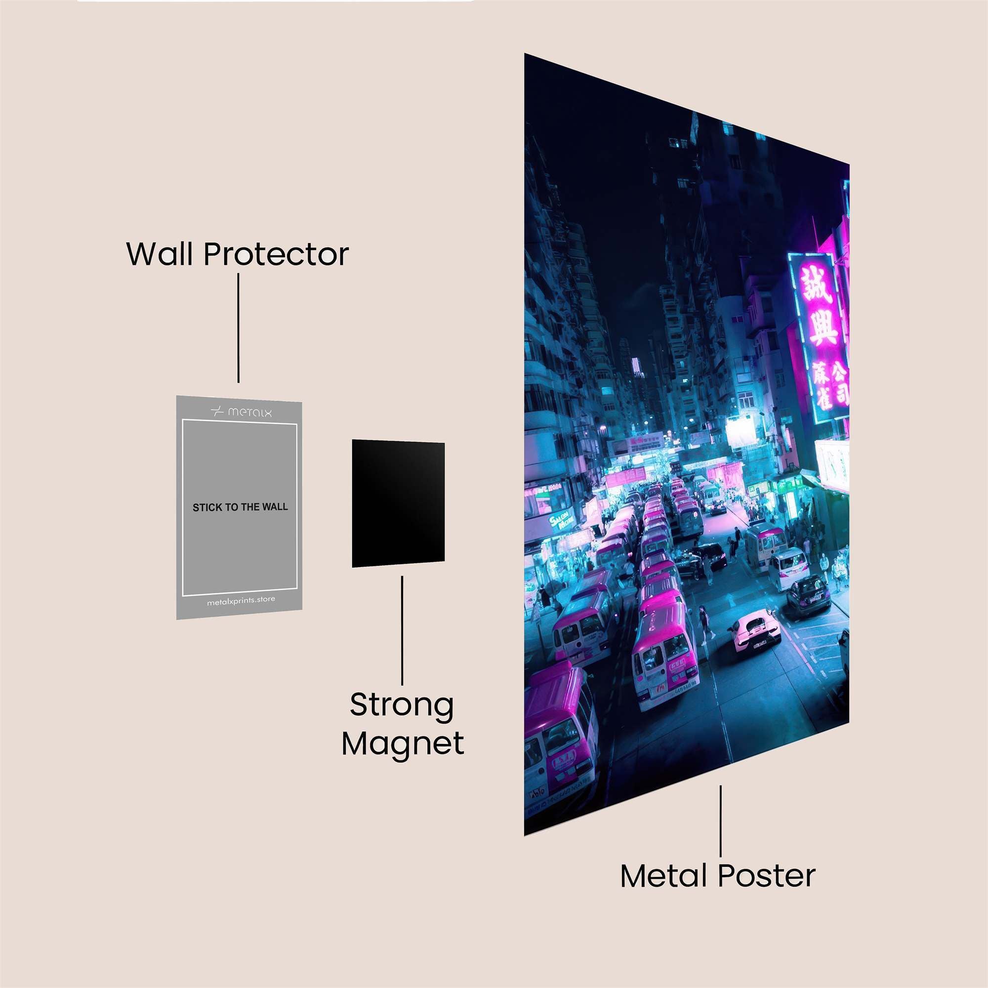 Neon Vortex Safe Wall Magnetic / M