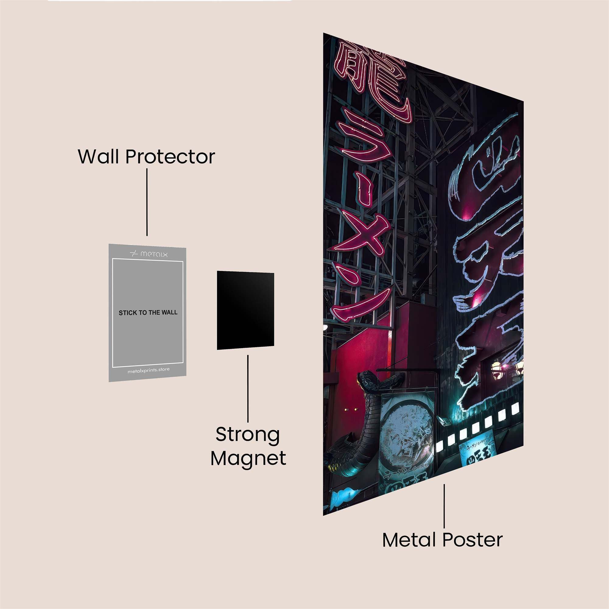 Neon Whispers Safe Wall Magnetic / M