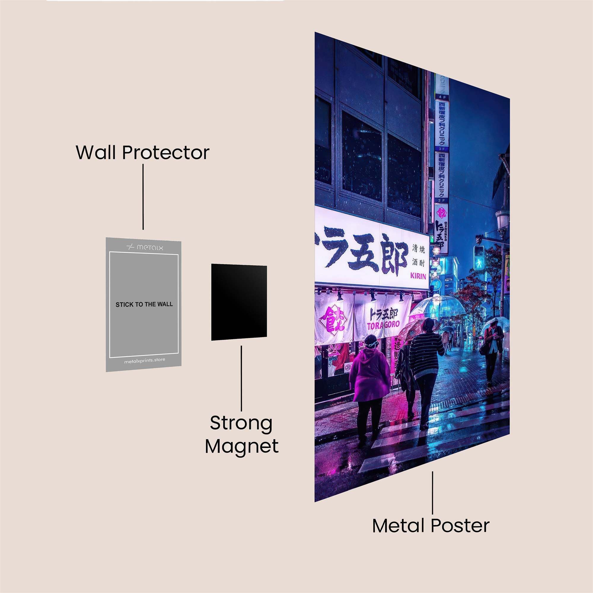 Neon Serenity Safe Wall Magnetic / M