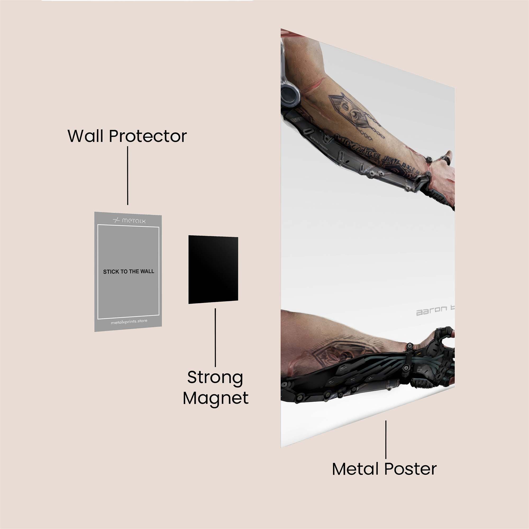 Cyborg Elegance Safe Wall Magnetic / M