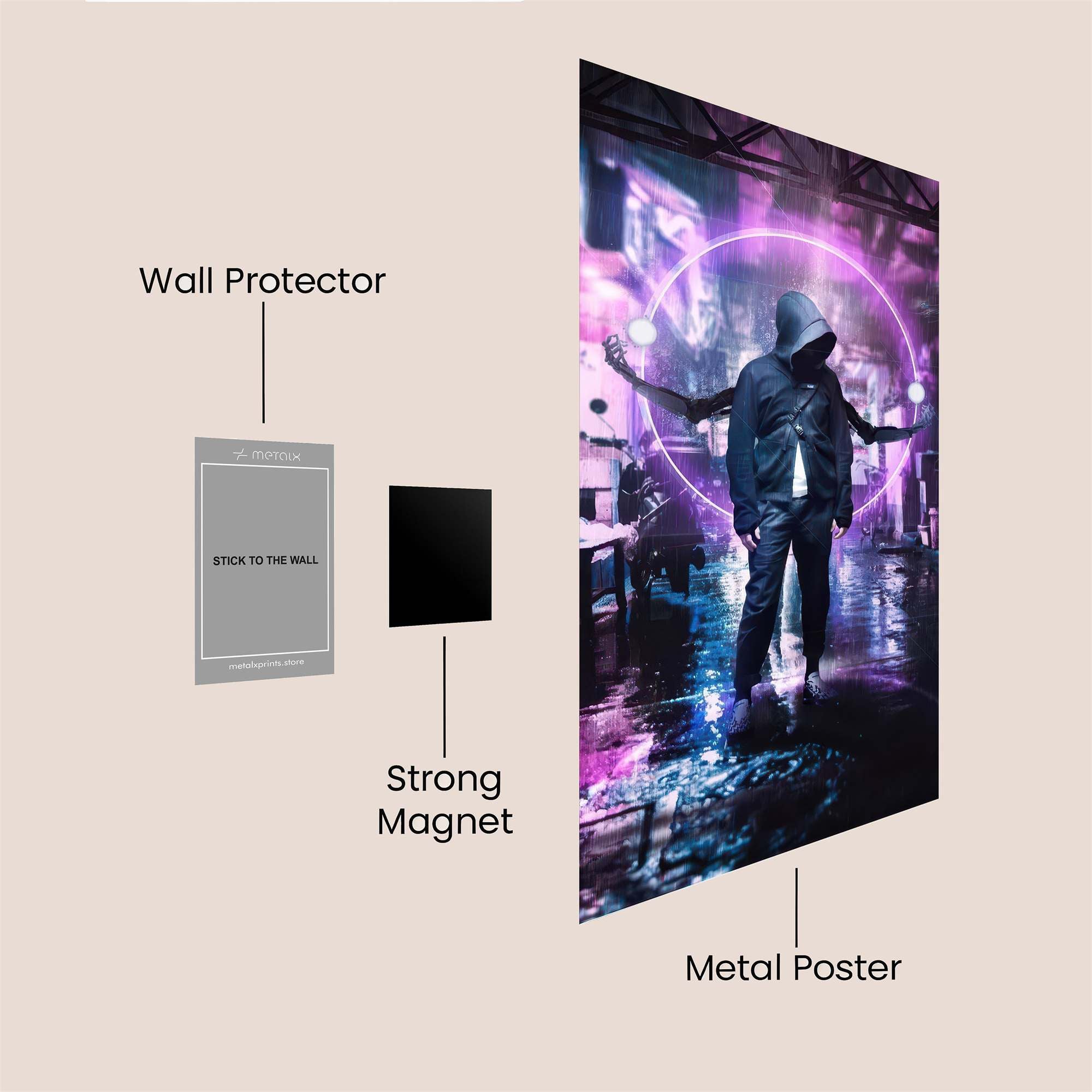 Neon Enigma Safe Wall Magnetic / M
