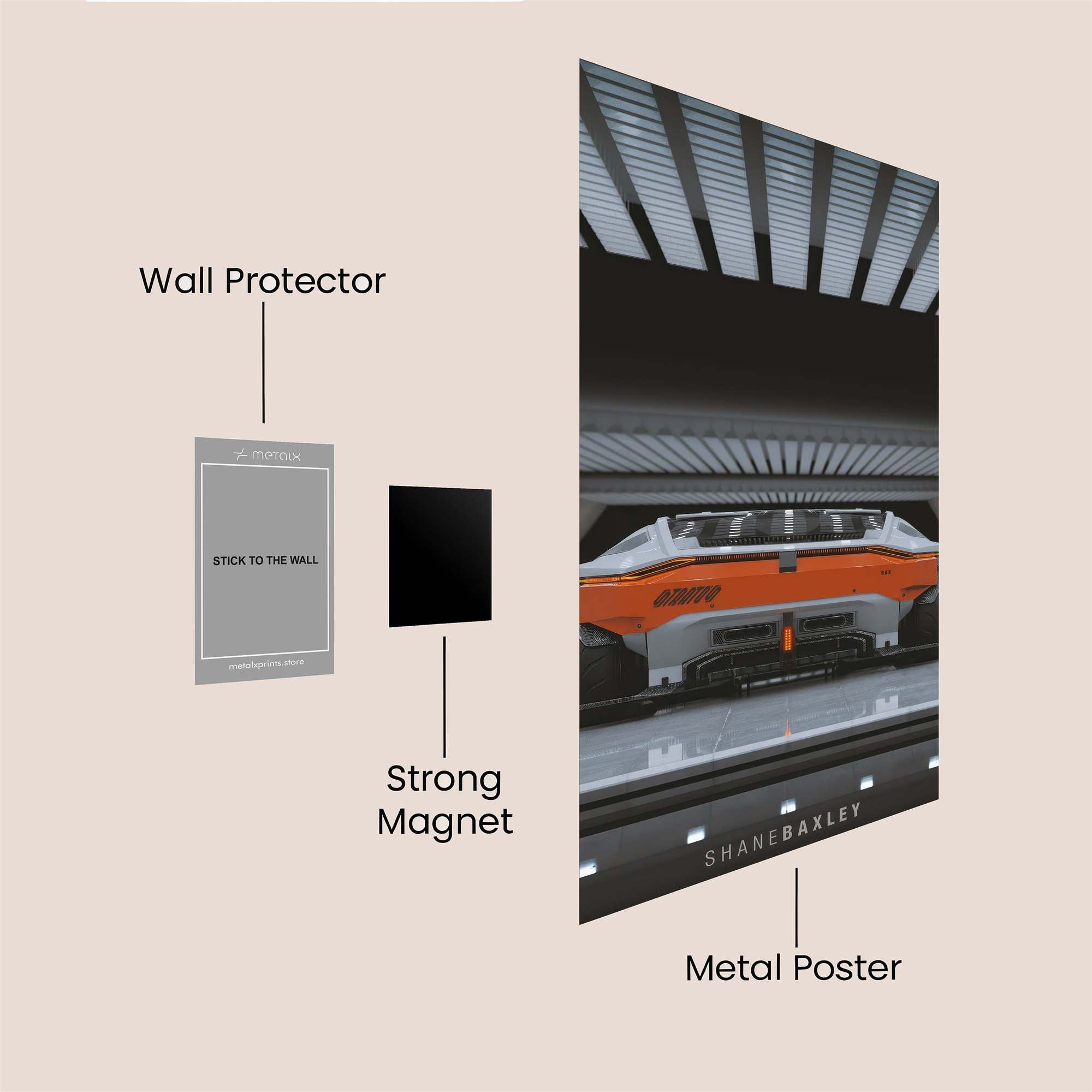 Futuristic Velocity Safe Wall Magnetic / M