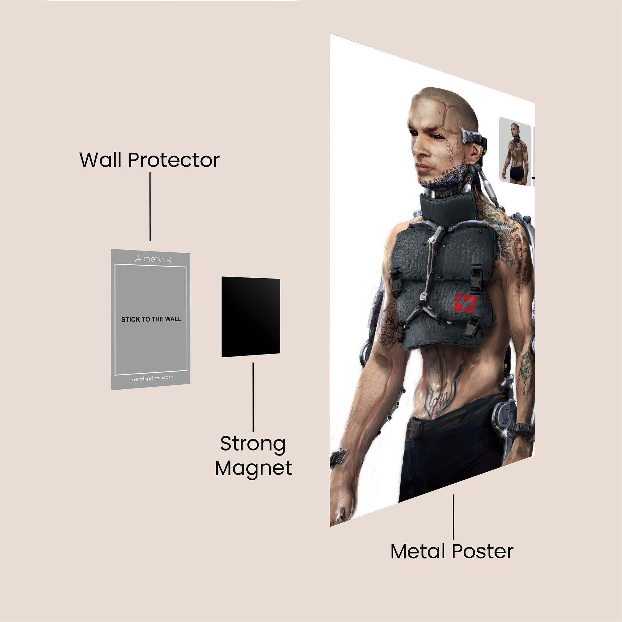 Cyborg Ascendancy Safe Wall Magnetic / M