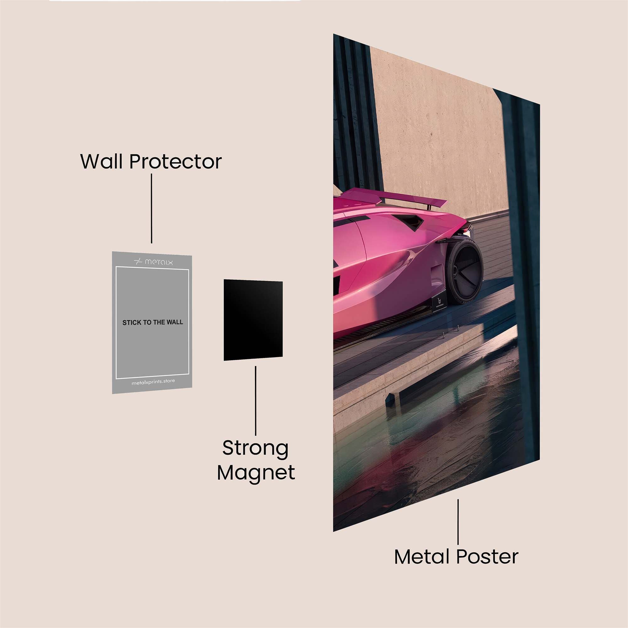 Futuristic Elegance Safe Wall Magnetic / M