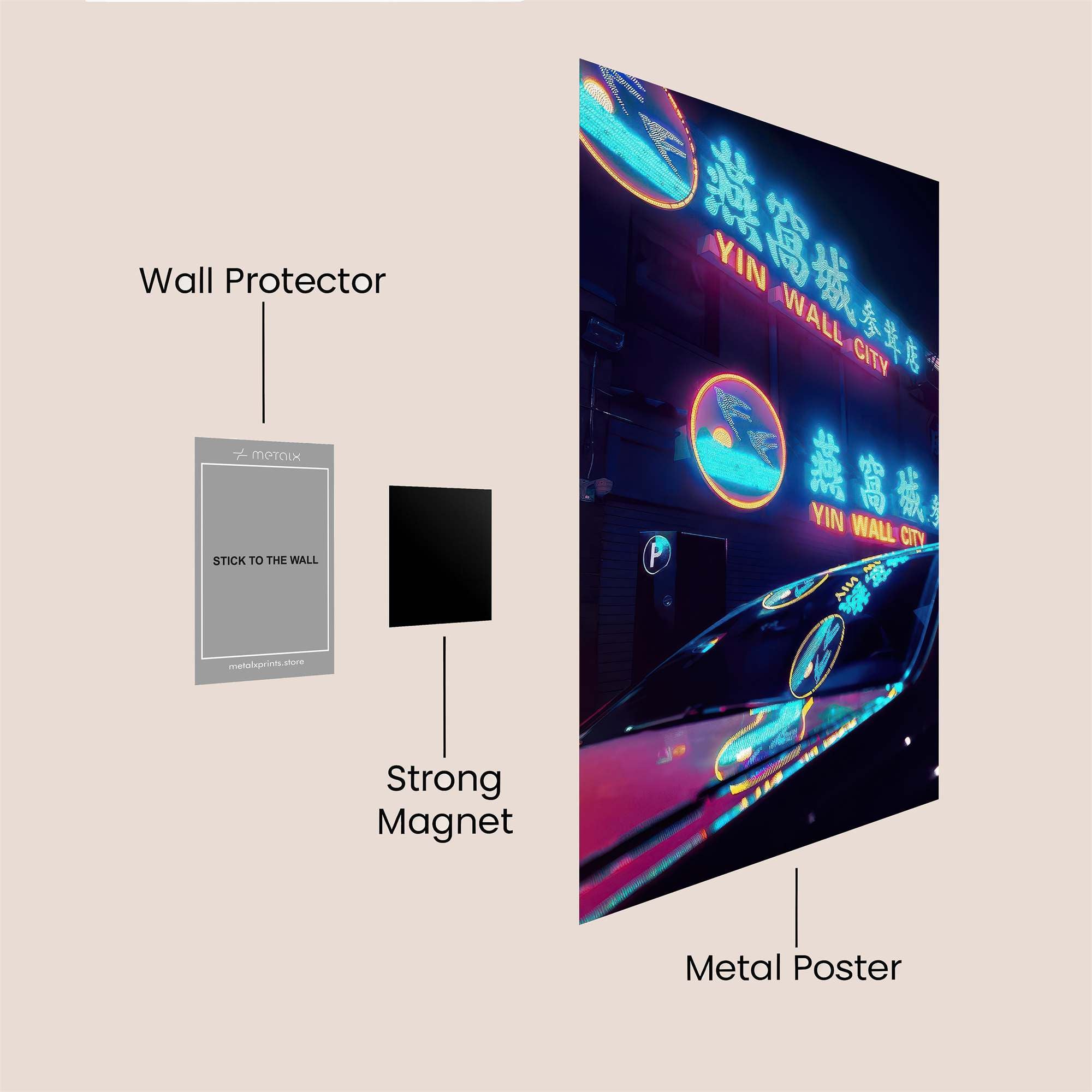 Neon Reverie Safe Wall Magnetic / M