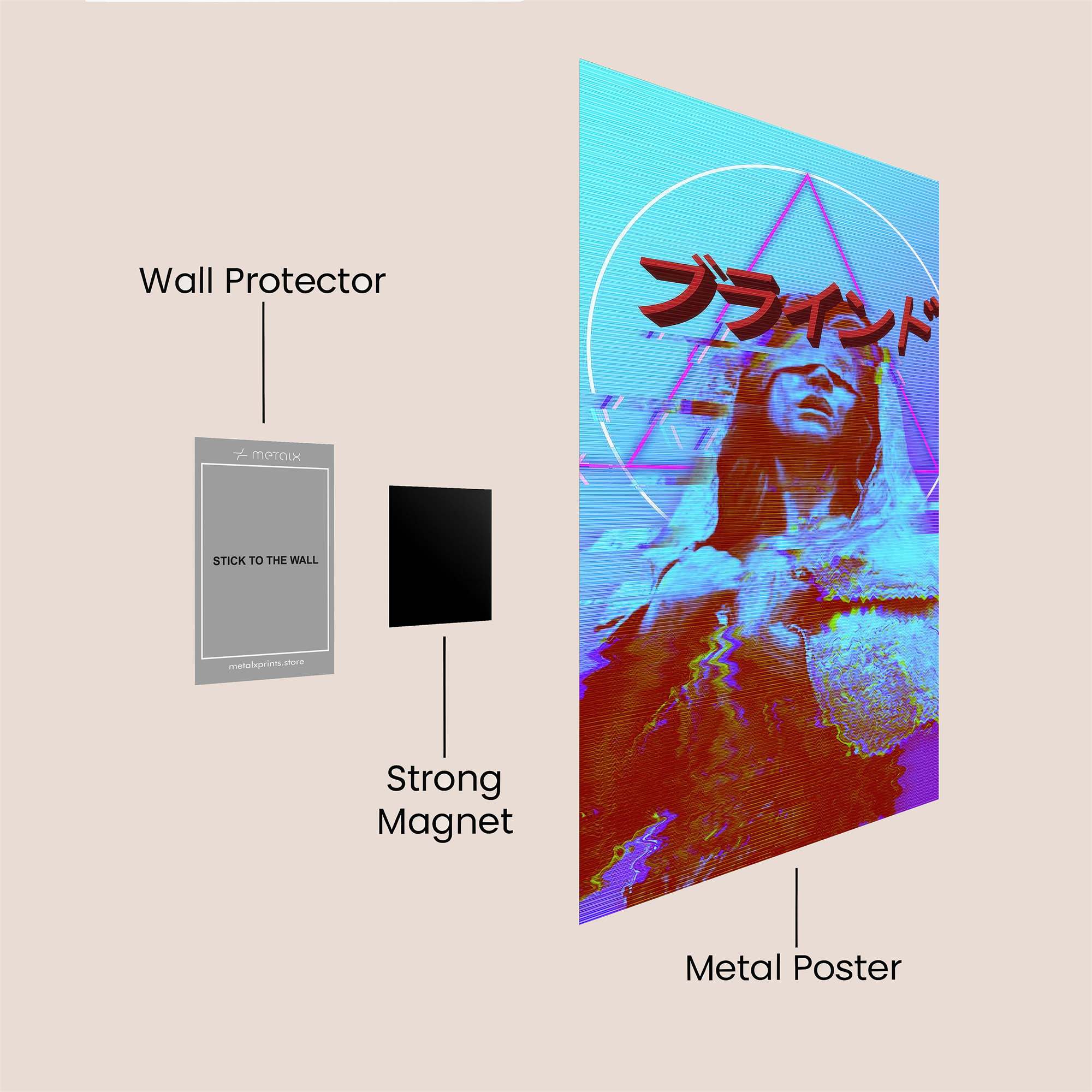 Glitch Reverie Safe Wall Magnetic / M