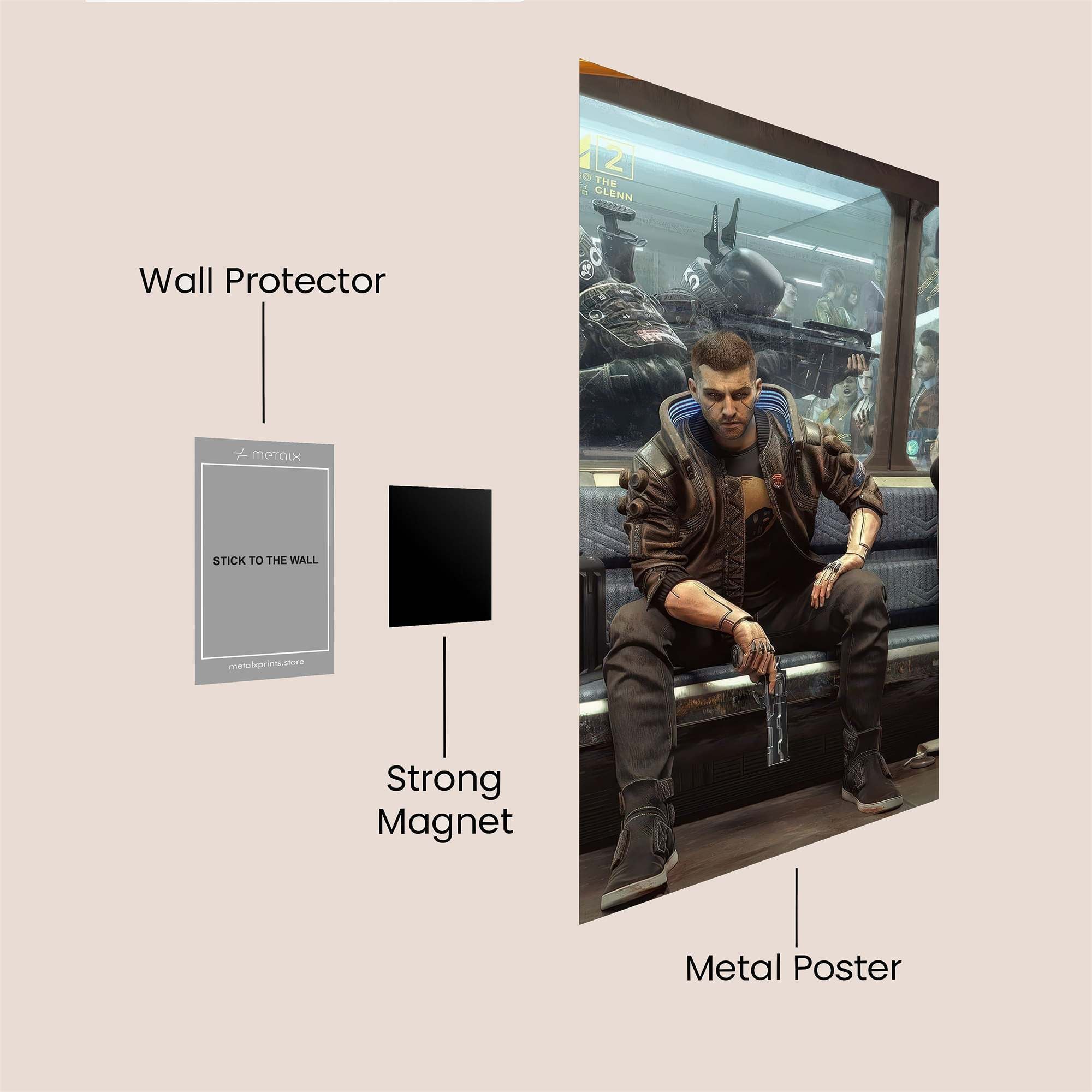Cyberpunk Chill Safe Wall Magnetic / M