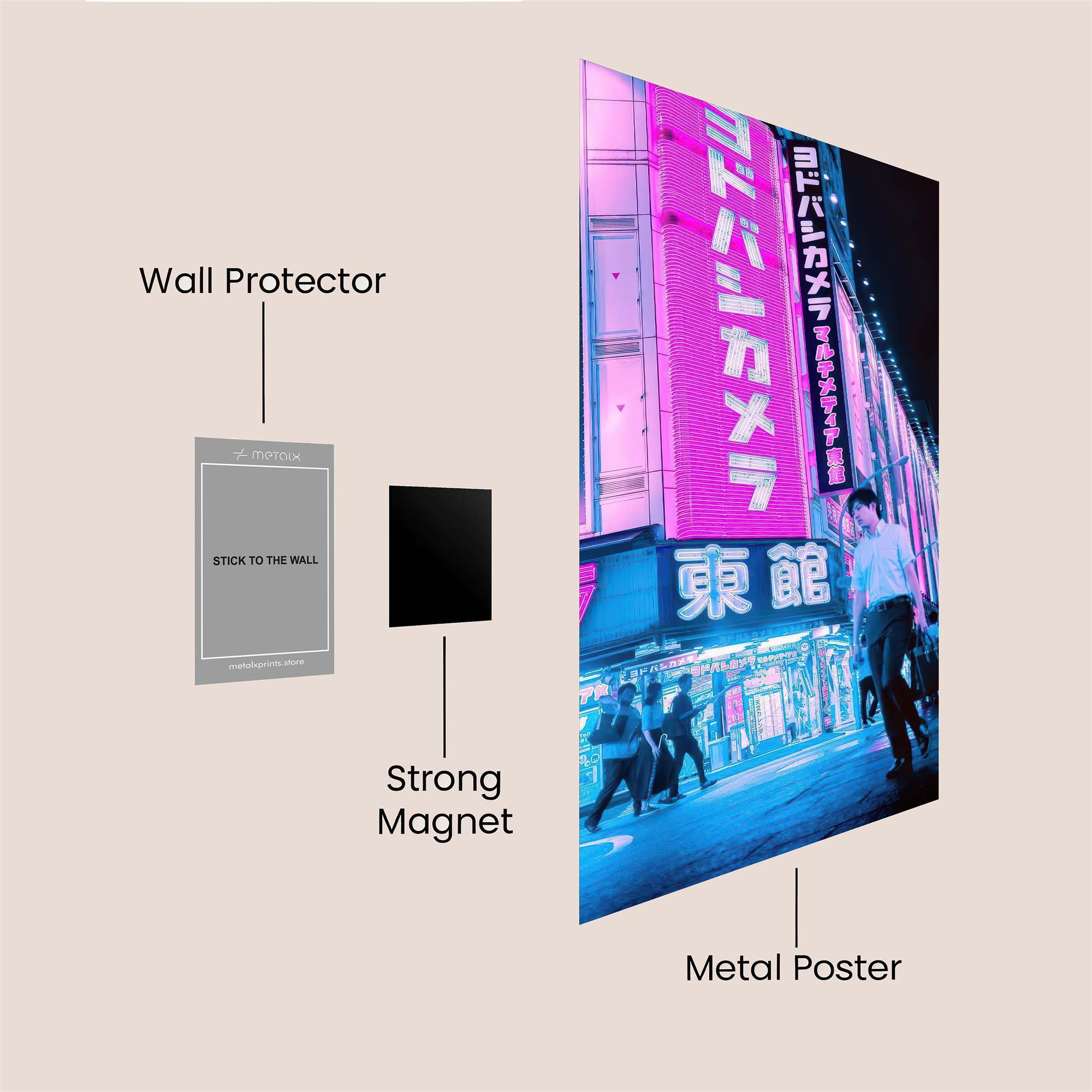 Futuristic Gloom Safe Wall Magnetic / M