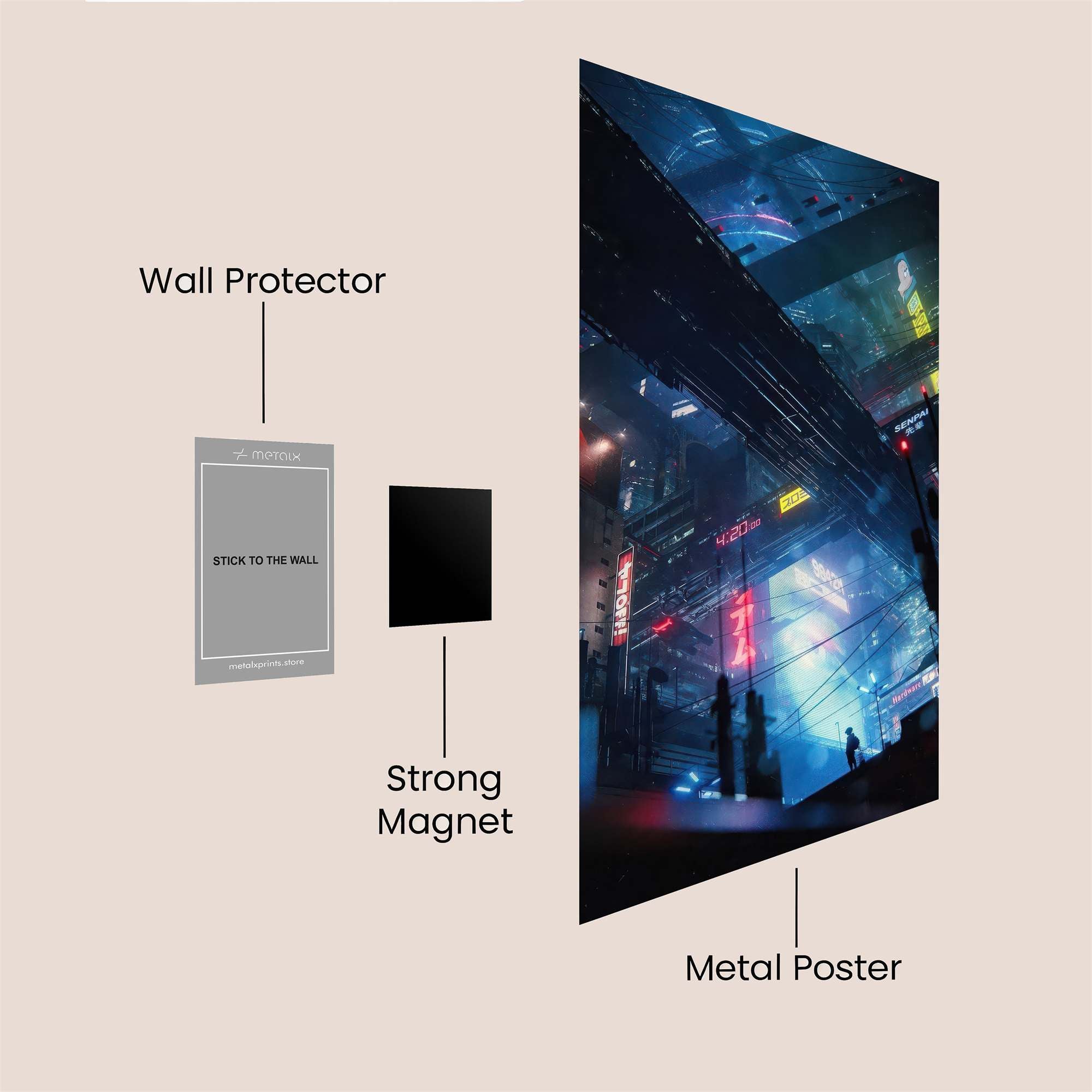 Cyberpunk Reverie Safe Wall Magnetic / M