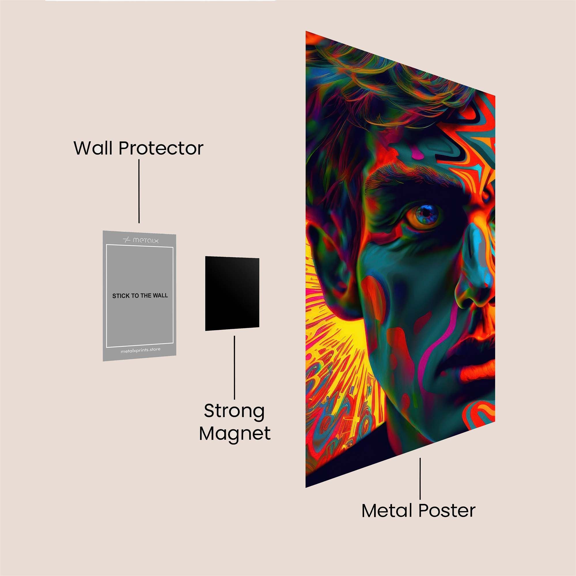 Psychedelic Intensity Safe Wall Magnetic / M