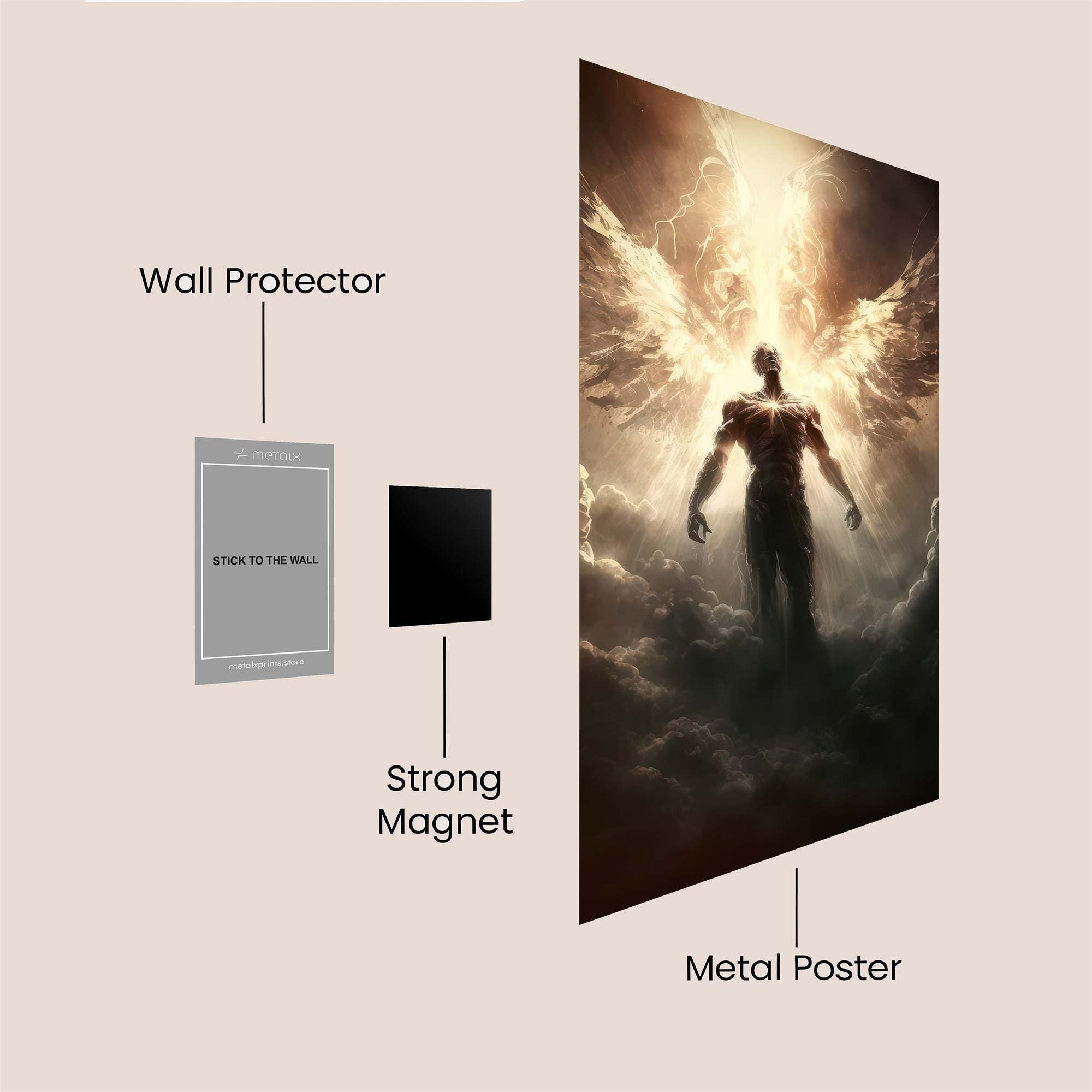 Angel Ascent Safe Wall Magnetic / M