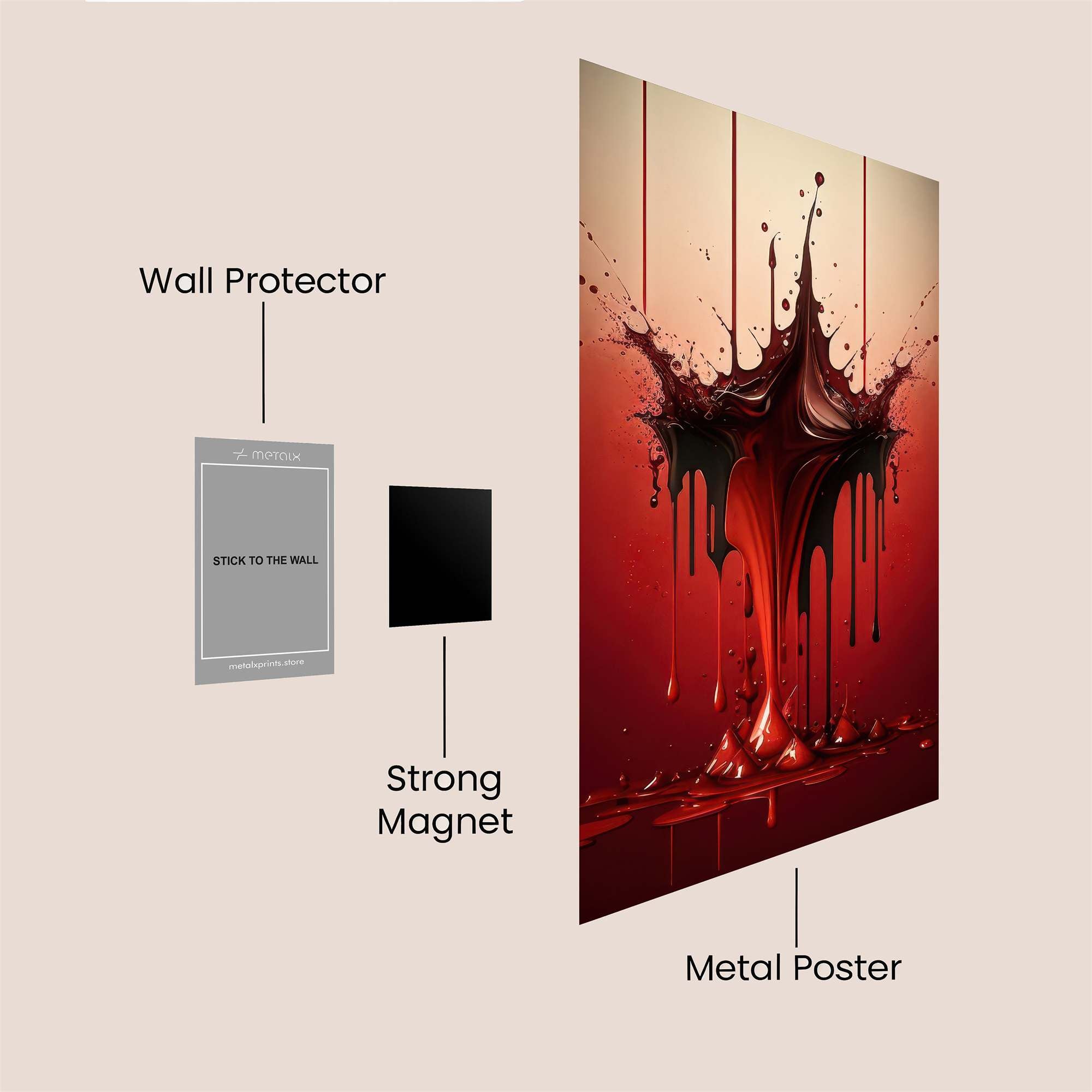 Blood Burst Safe Wall Magnetic / M