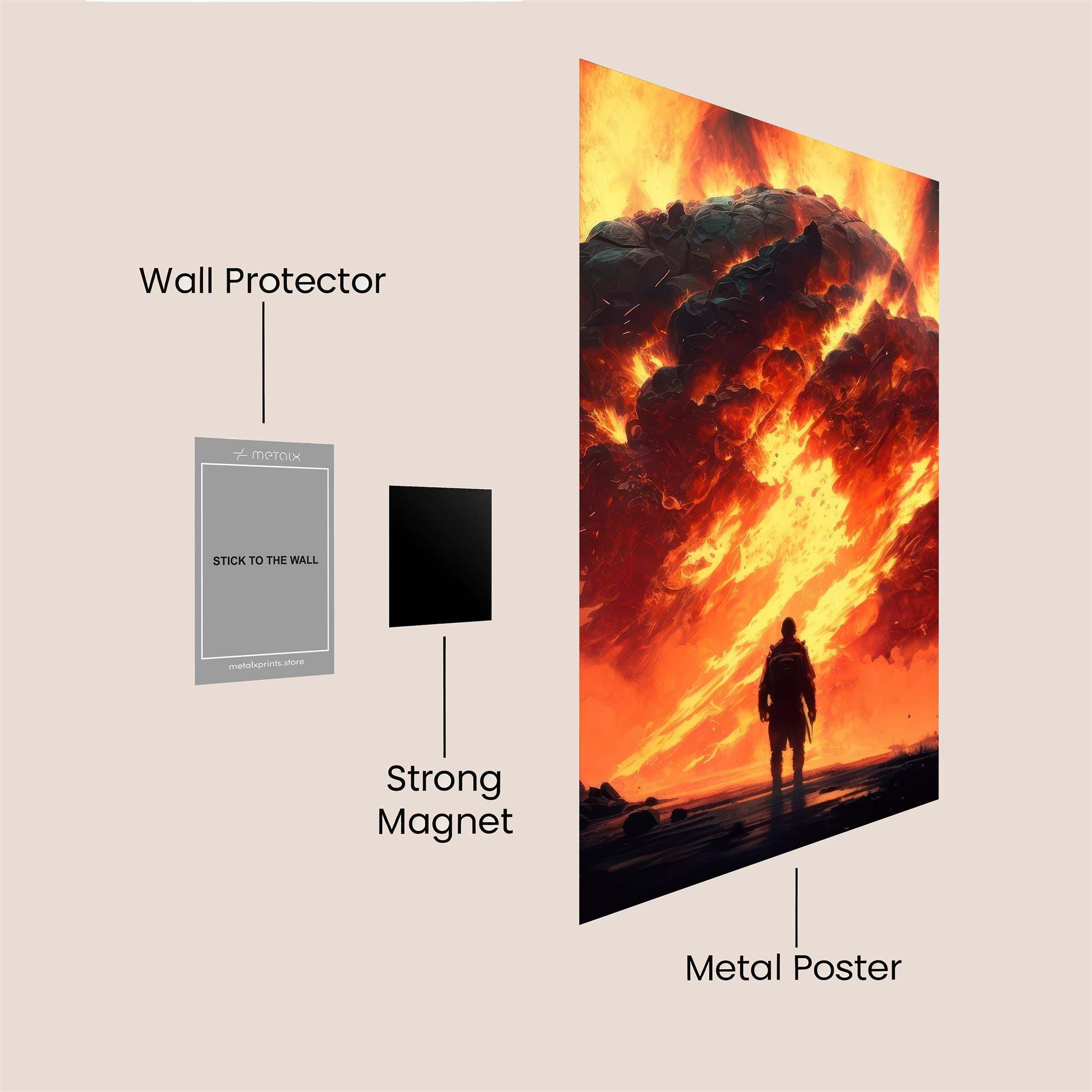 Meteor Blaze Safe Wall Magnetic / M