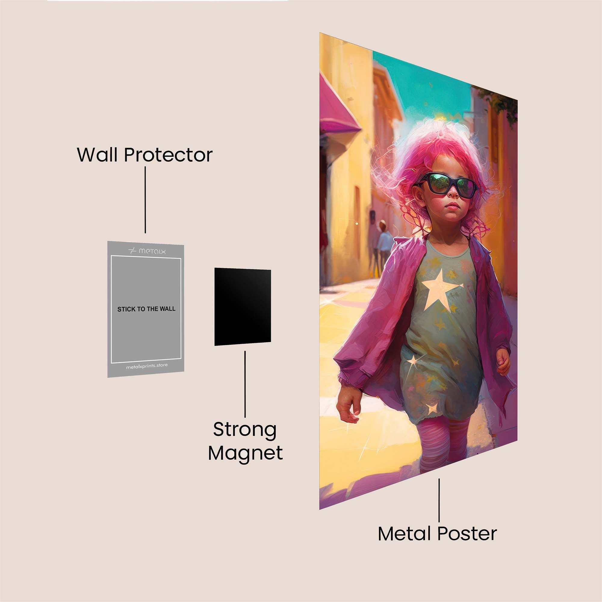 Pink Maverick Safe Wall Magnetic / M