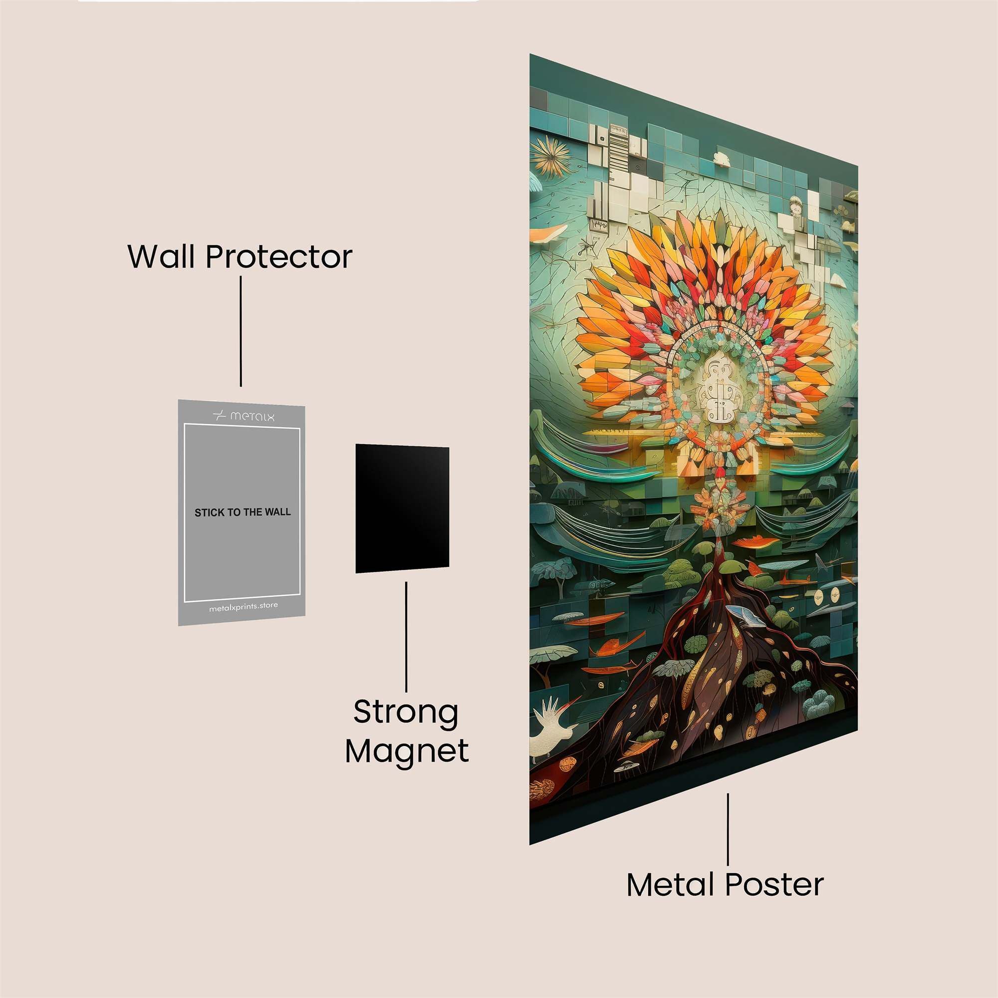 Phoenix Rebirth Safe Wall Magnetic / M