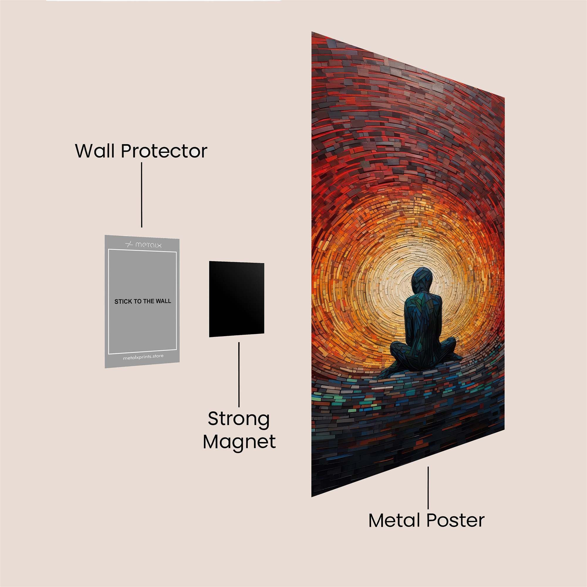 Meditative Vortex Safe Wall Magnetic / M