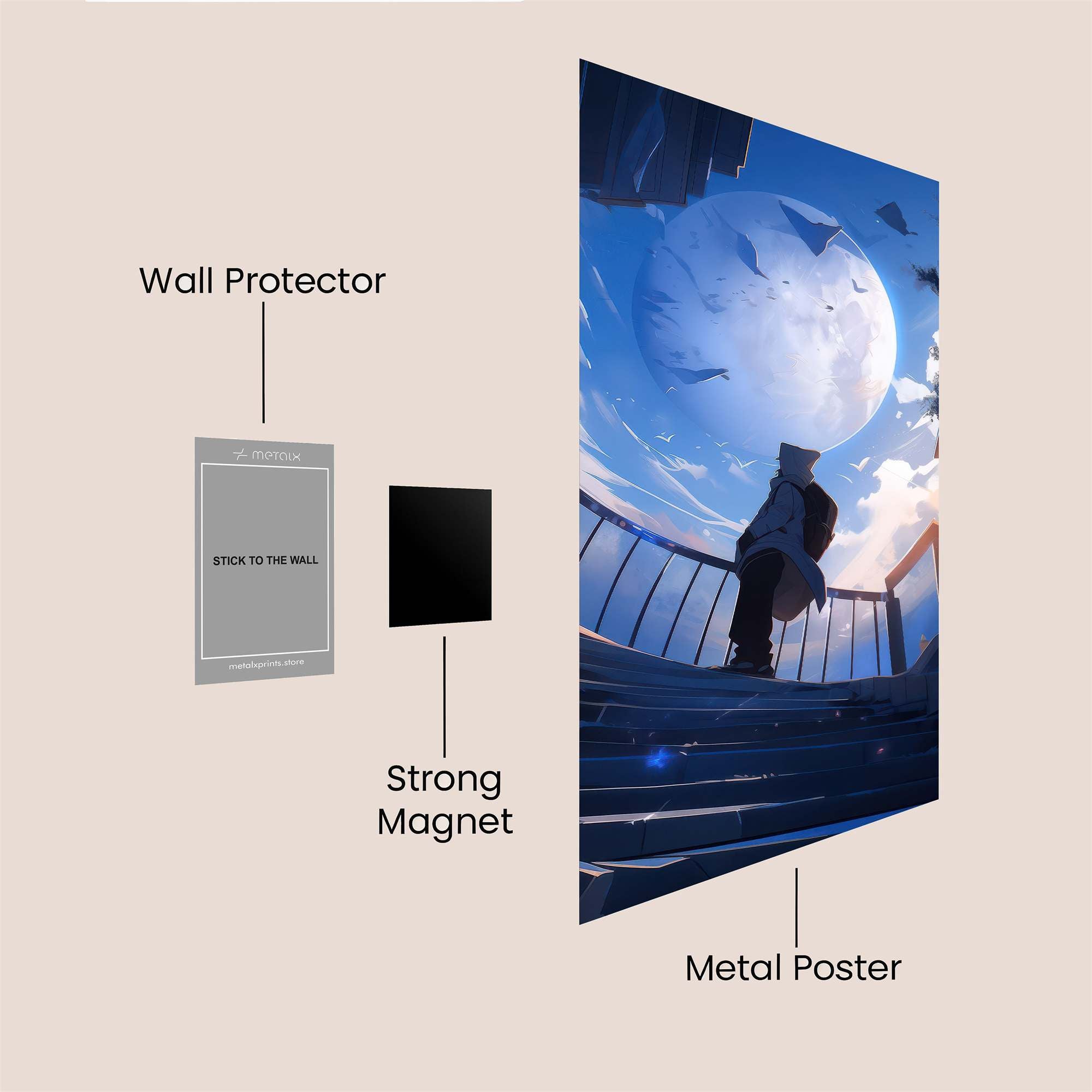 Moonlit Solitude Safe Wall Magnetic / M