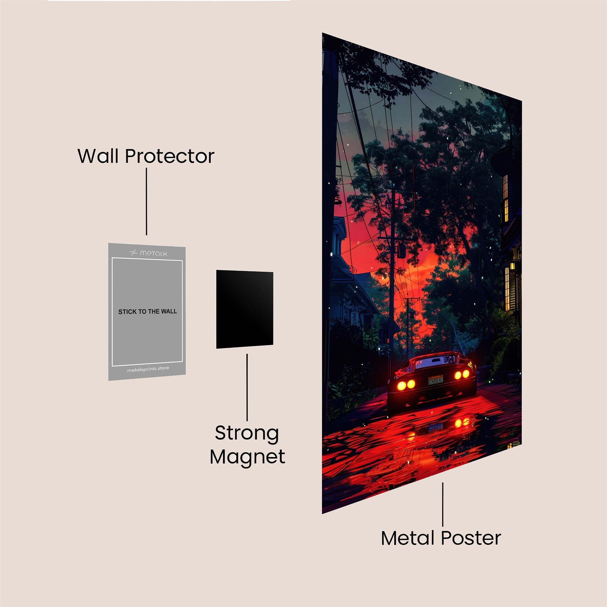 Sunset Serenity Safe Wall Magnetic / M