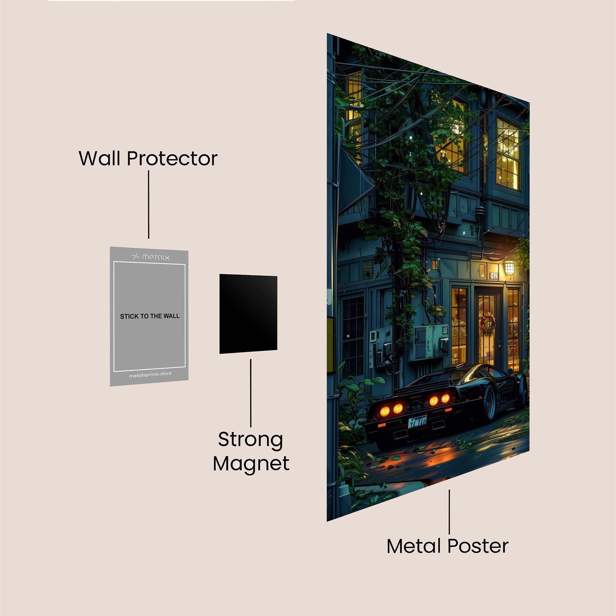 Nightshade Glow Safe Wall Magnetic / M