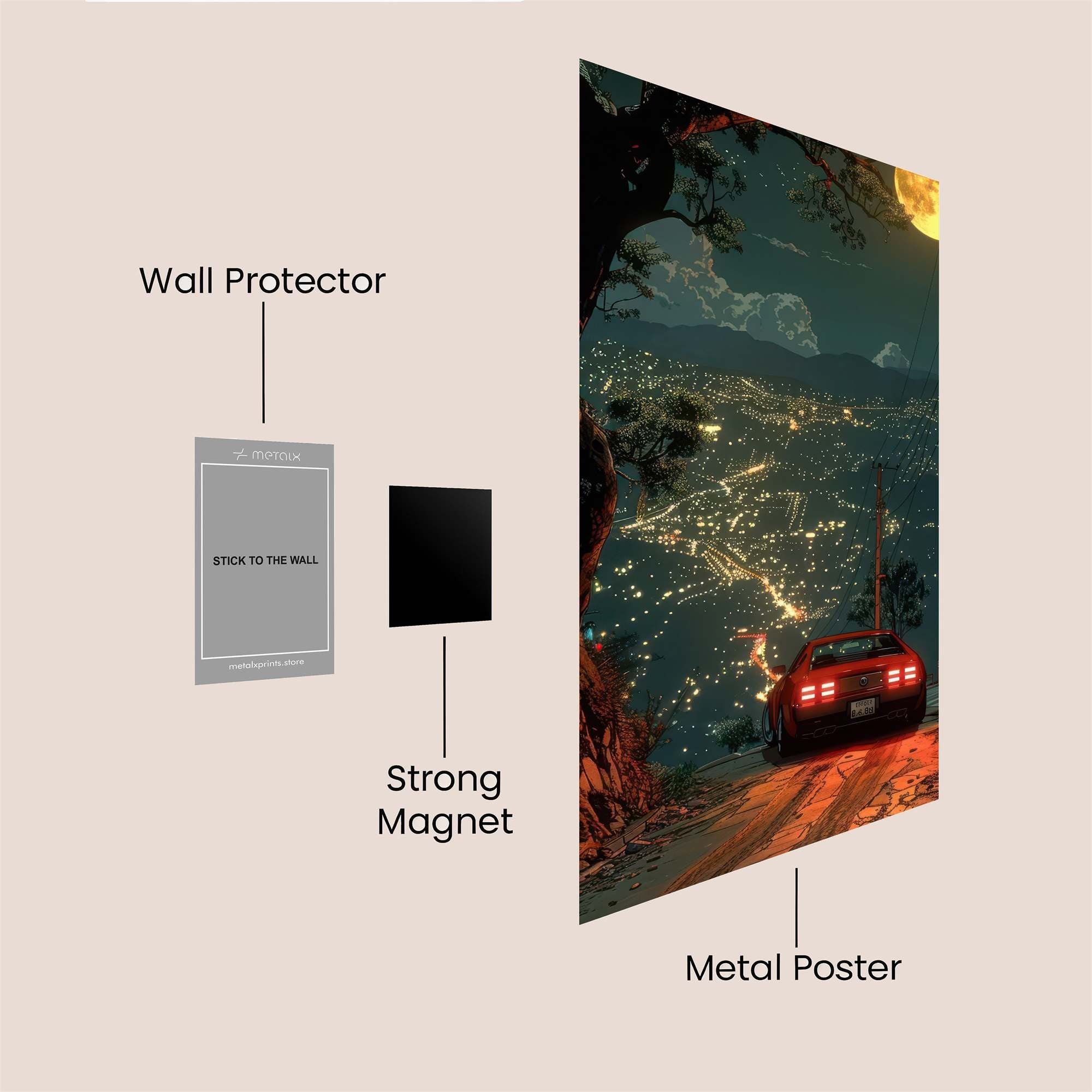 Moonlit Escape Safe Wall Magnetic / M