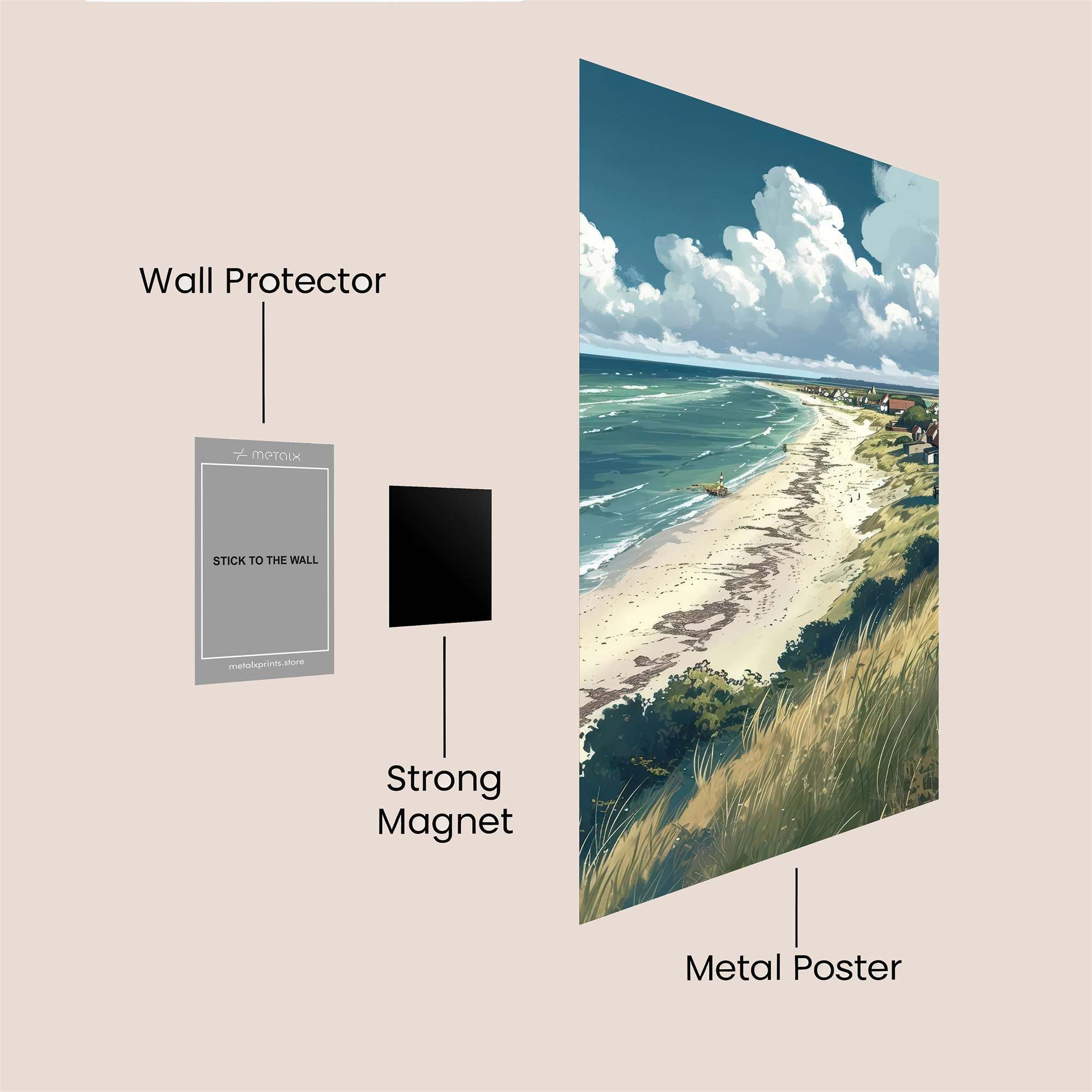 Coastal Serenity Safe Wall Magnetic / M